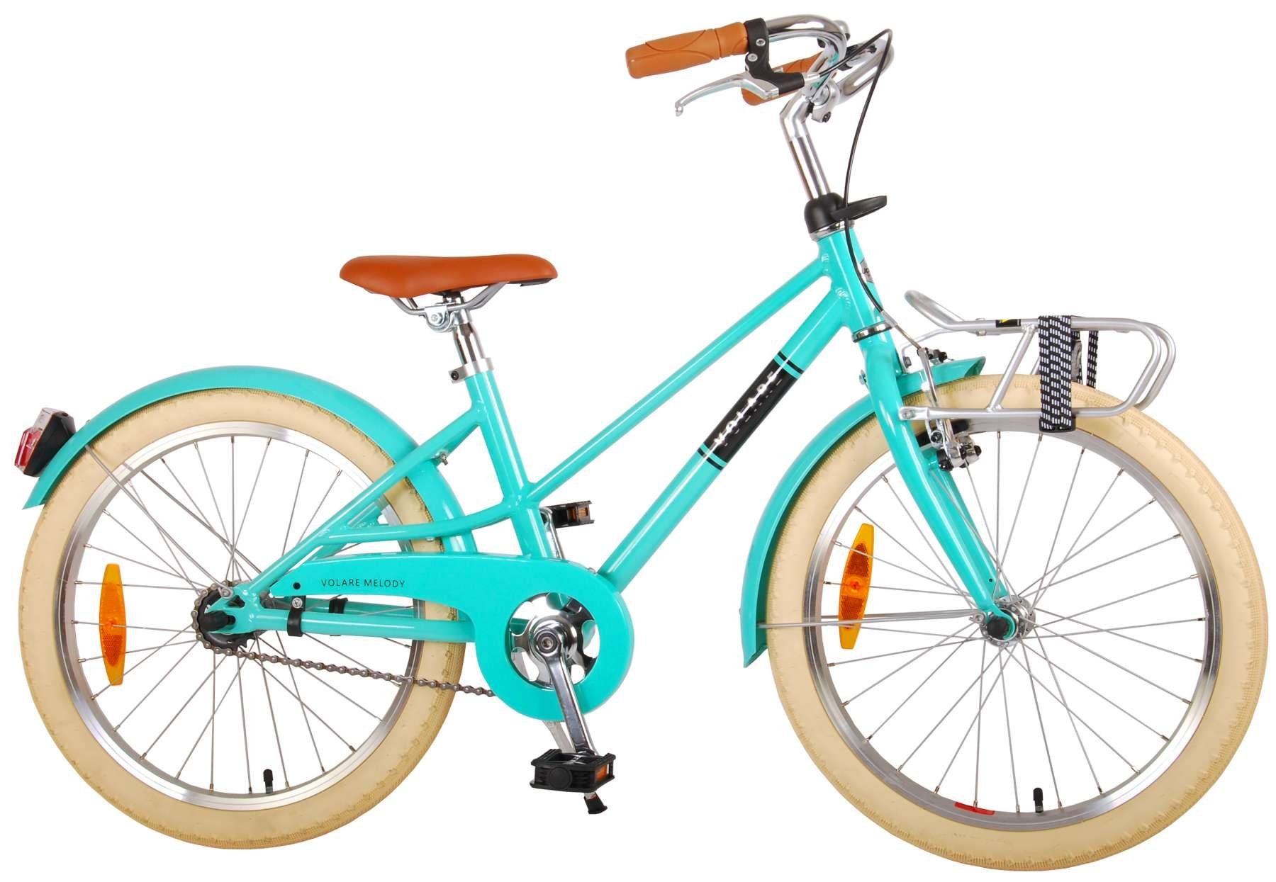 TPFSports Kinderfahrrad Volare Melody 20 Zoll mit Rücktritt + Handbremse, 1 Gang, (Mädchen Fahrrad - Rutschfeste Sicherheitsgriffe), Kinder Fahrrad 20 Zoll mit Ständer Laufrad Mädchen Kinderrad