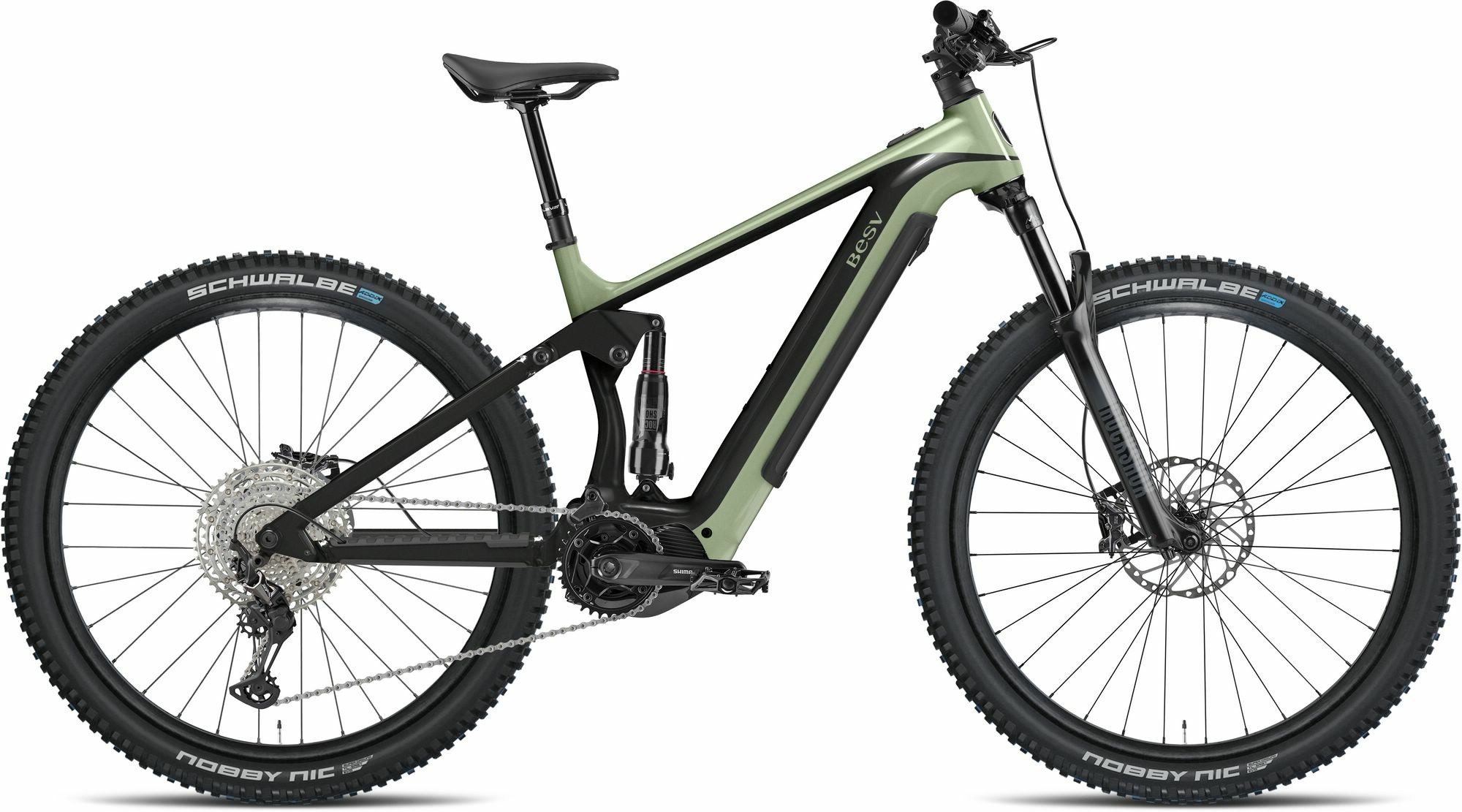 BESV E-Bike E-Mountainbike TRS 130 1.1 jade green 29" 708 Wh Diamant, 12 Gang Shimano SHIMANO M8100 Schaltwerk