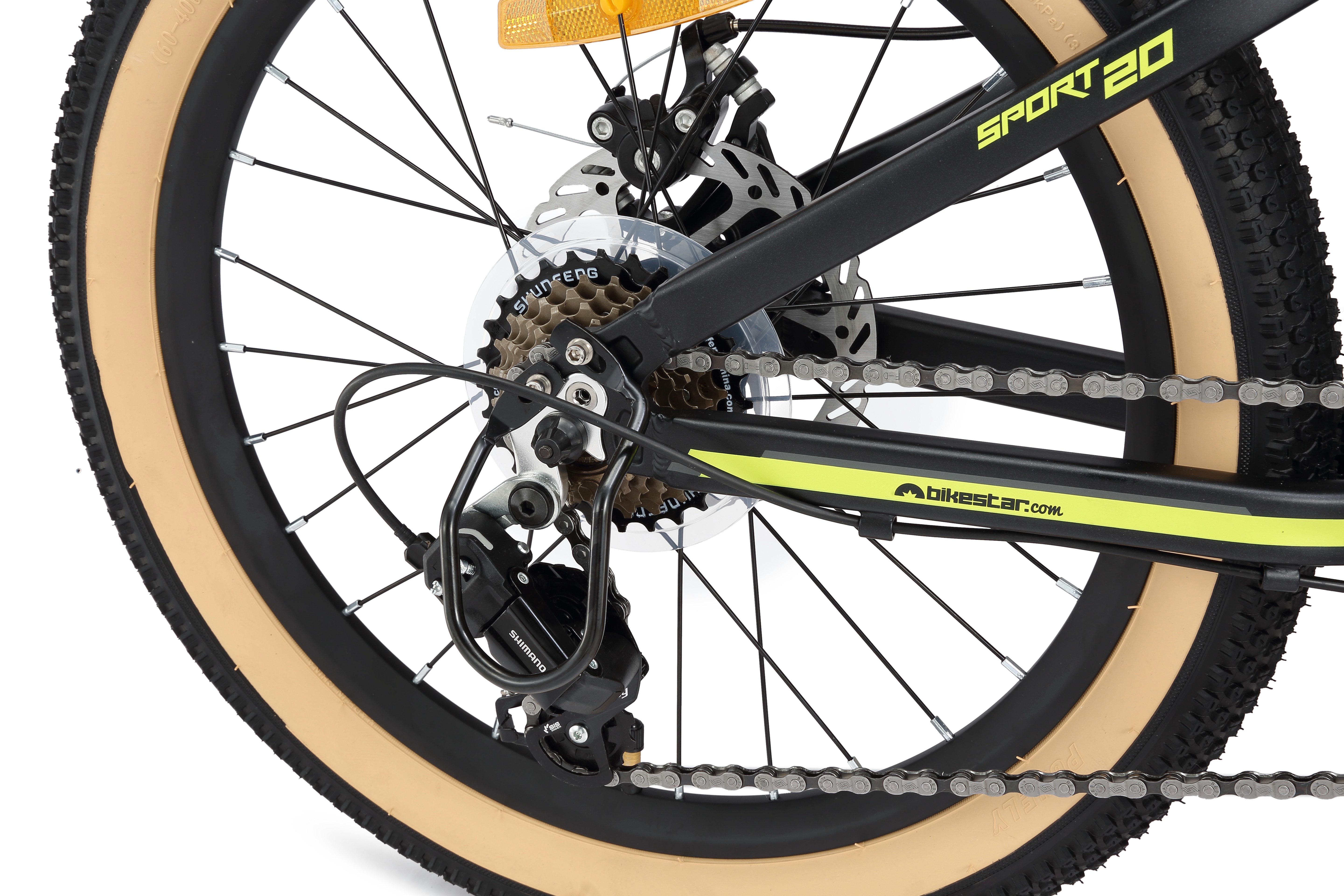 Bikestar Jugendfahrrad, 7 Gang Shimano RD-TY21 Schaltwerk, Kettenschaltung