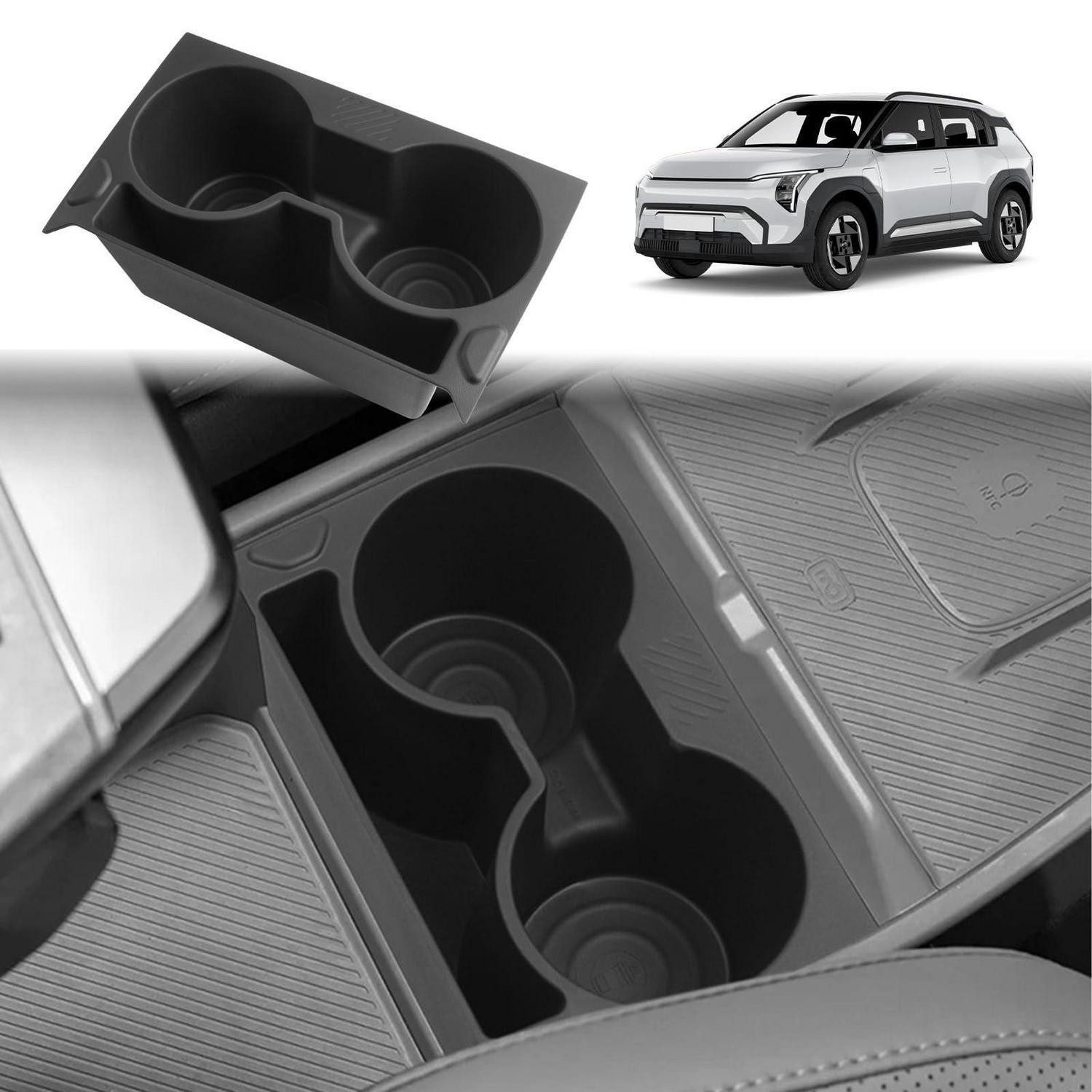 LuxusKollektion Becherhalter Getränkehalter Matte Kia EV3 Earth/GT Line 2025-2027, (1-St)
