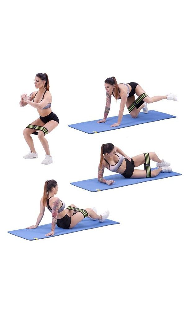 HMS HB20 Set 3in1 Hip Bands - 3 Stück Fitnessband