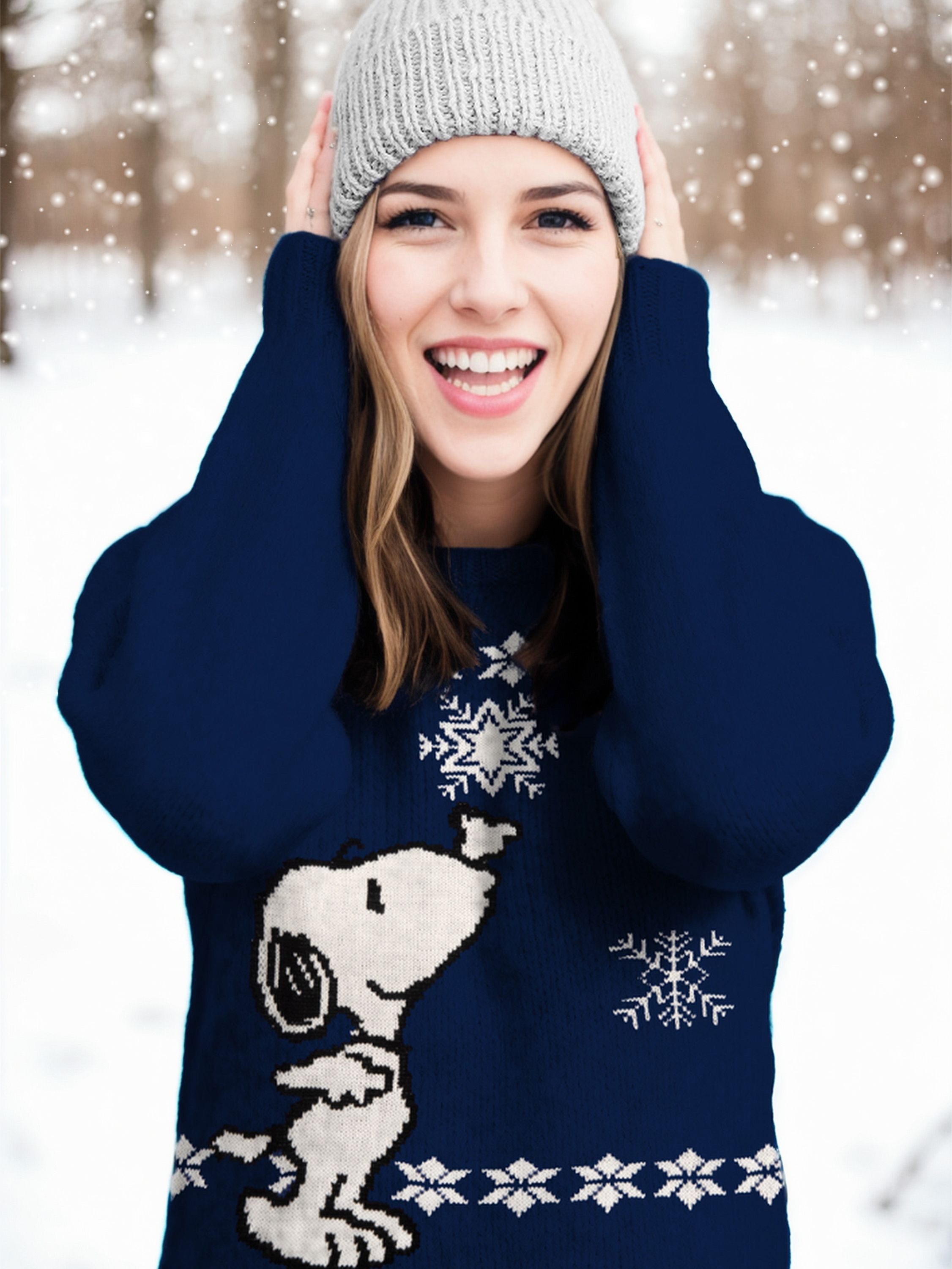 United Labels® Weihnachtspullover Peanuts Snoopy - Winter