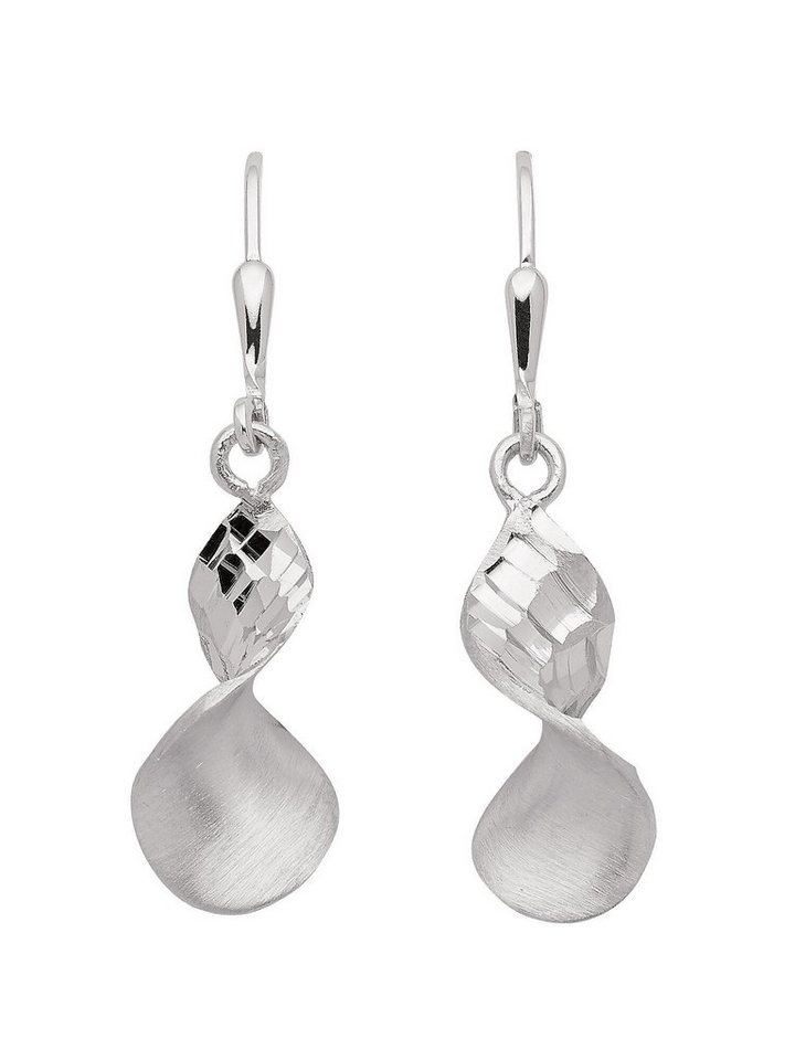 Adelia´s Paar Ohrhänger 925 Silber Ohrringe Ohrhänger, Silberschmuck für  Damen, Maße - Breite 10,3 mm - Höhe 20,2 mm