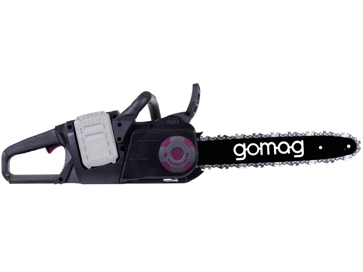 Gomag Akku-Kettensäge GO-KS355BLTwin 2x 4,0 Ah Akku + 2x Ladegeräte, Set, 5-tlg., Schnittlänge 33,5cm