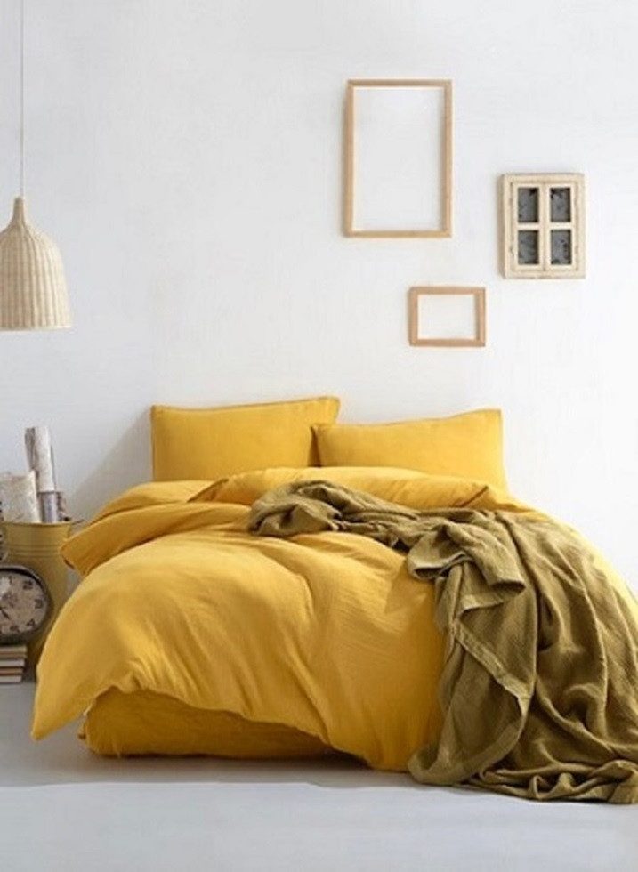 Sandiik Bettwäsche Musselin Bettwäsche im Strahlendem Gelb, Biobaumwolle, m günstig online kaufen