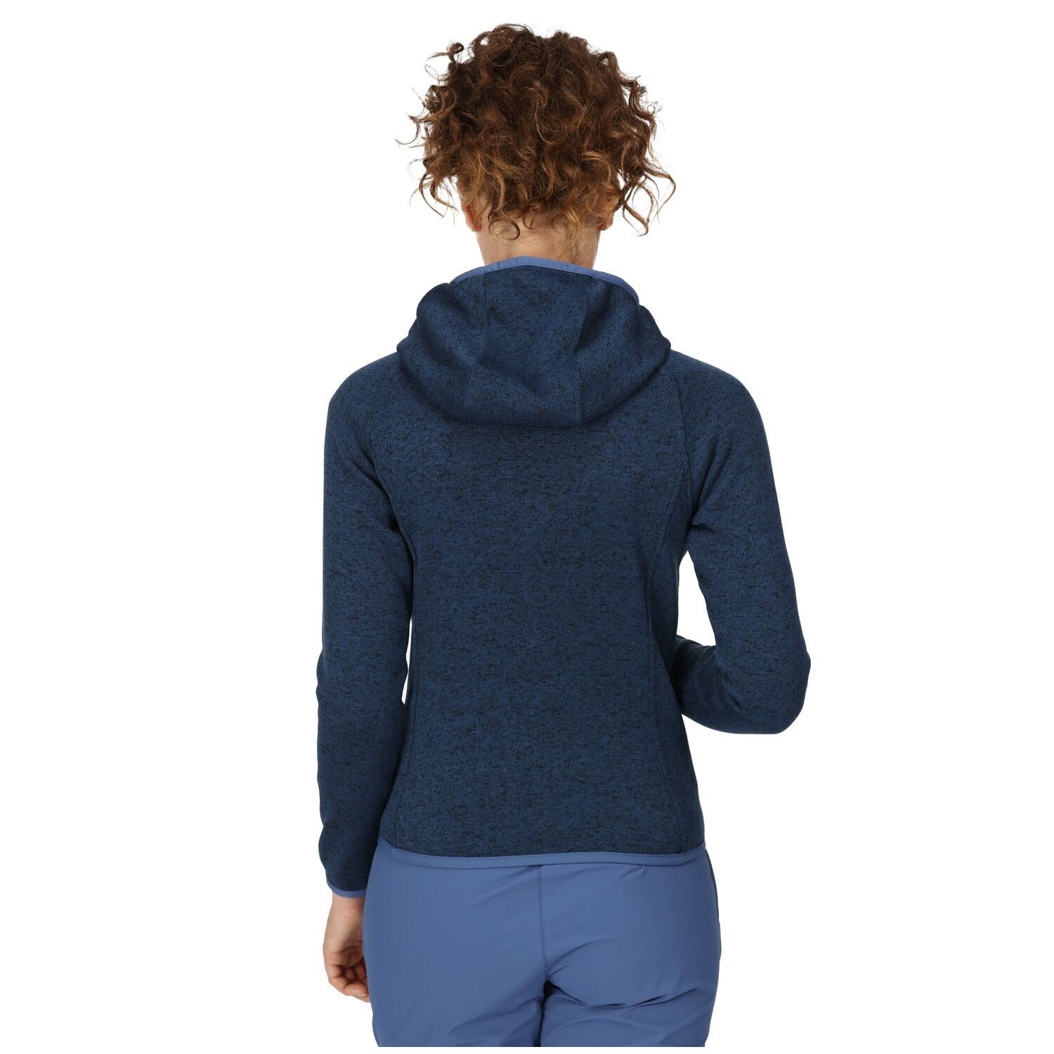 Strickfleecejacke Kapuze Newhill Damen Regatta Blau mit Regatta Hood Funktionsjacke