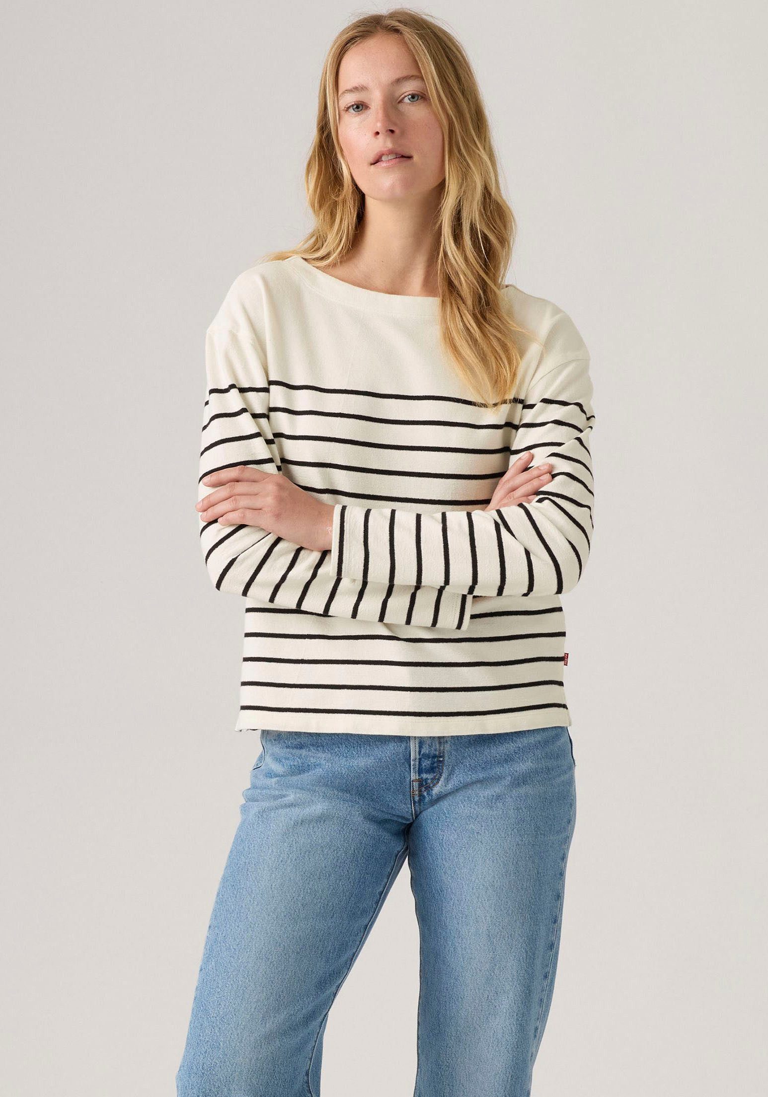 Levi's® Langarmshirt MARIN STRIPE TOP Saum mit kurzen Seitenschlitzen günstig online kaufen