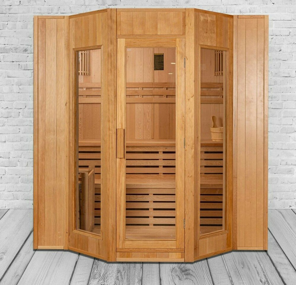 Thumbnail - DEKO VERTRIEB BAYERN Sauna XXL Luxus Finnische Sauna SET 200x175 cm Sauna inkl. Harvia Saunaofen-