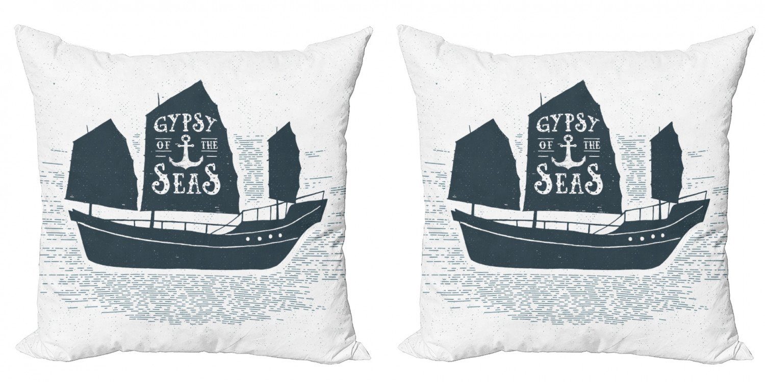 Gypsy (2 of Sea Stück), Accent Boat Vintage Modern the Doppelseitiger Abakuhaus Kissenbezüge Digitaldruck,