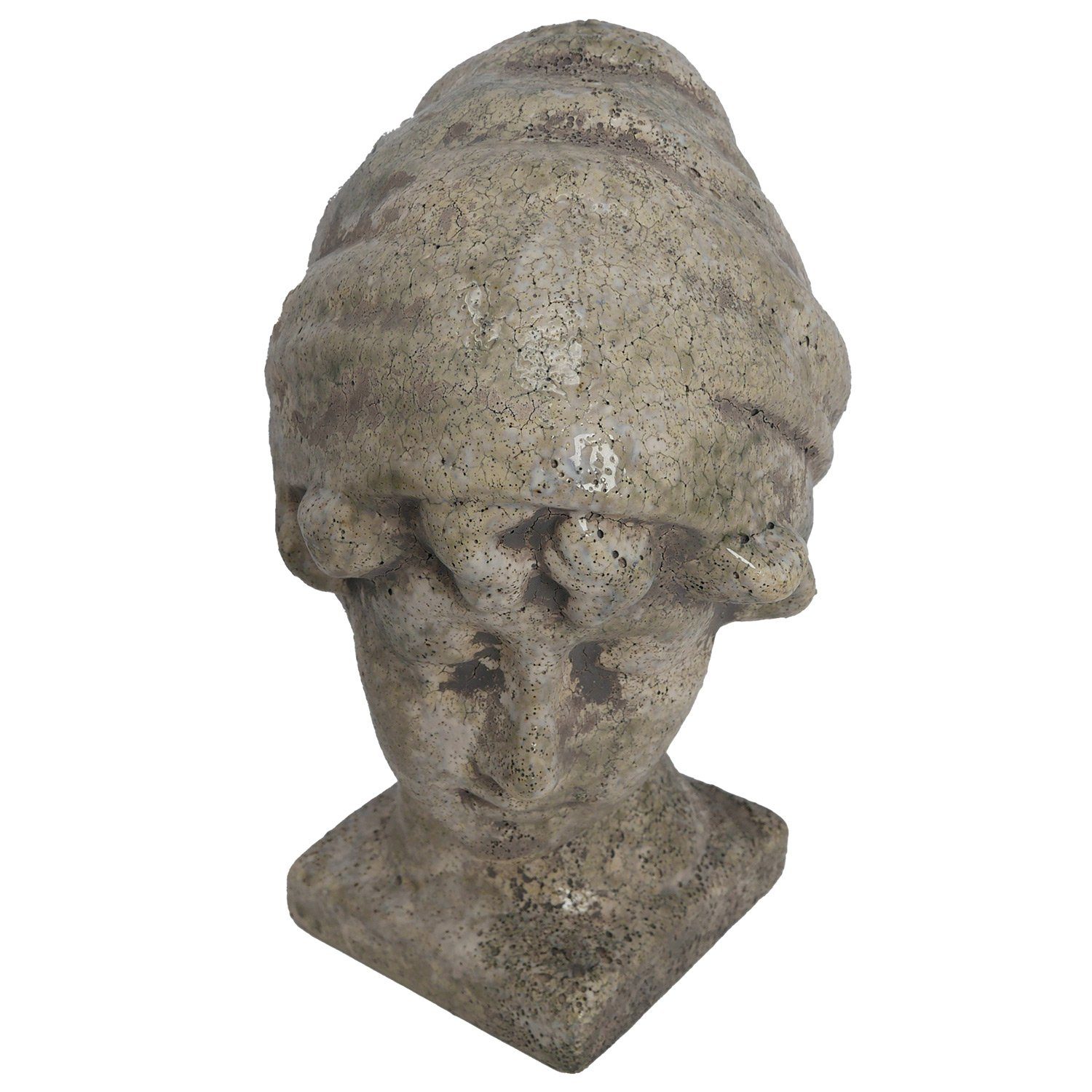 Steinoptik Büste cm Antik aus Shabby Dekofigur Keramik Roma B&S 24 Frauenkopf H