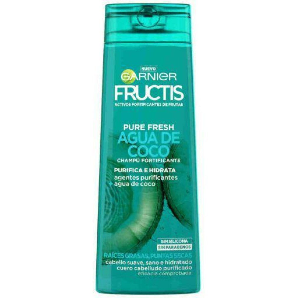 GARNIER Haarshampoo FRUCTIS PURE FRESH agua coco fortificante champú 300ml