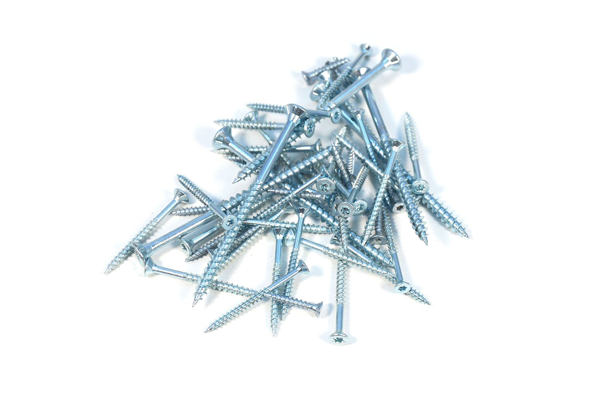 IHC Holzbauschraube Spanplattenschrauben Torx-Antrieb Flachsenkkopf Fräsrippen, (100 St)