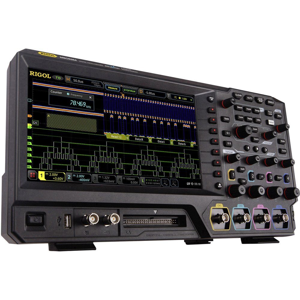 Rigol Spannungsprüfer Rigol MSO5104 Digital-Oszilloskop 100 MHz 2 GSa/s 100 Mpts 8 Bit 1, (MSO5104)