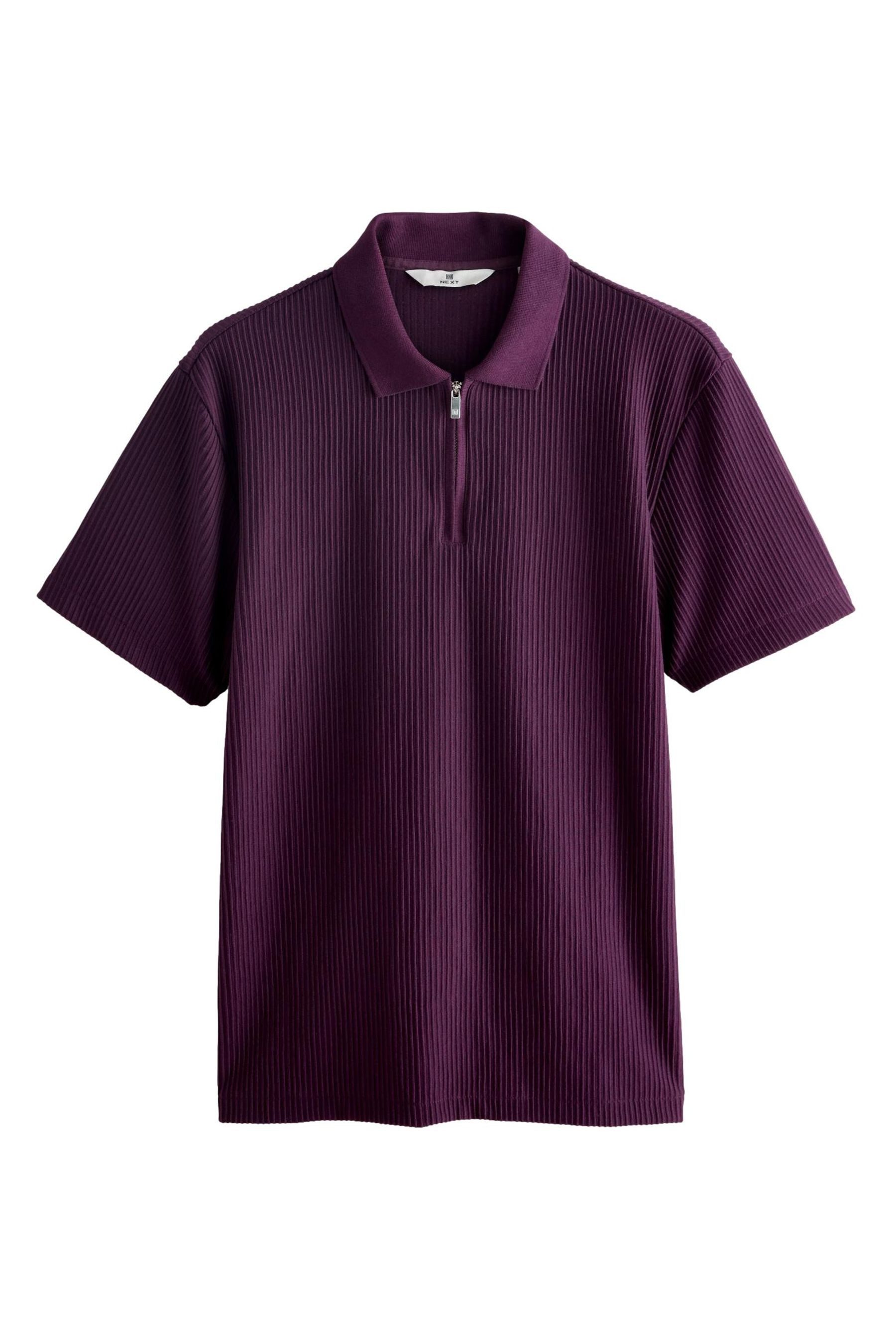 Next Poloshirt Strukturiertes, smartes Poloshirt mit RV-Kragen (1-tlg)