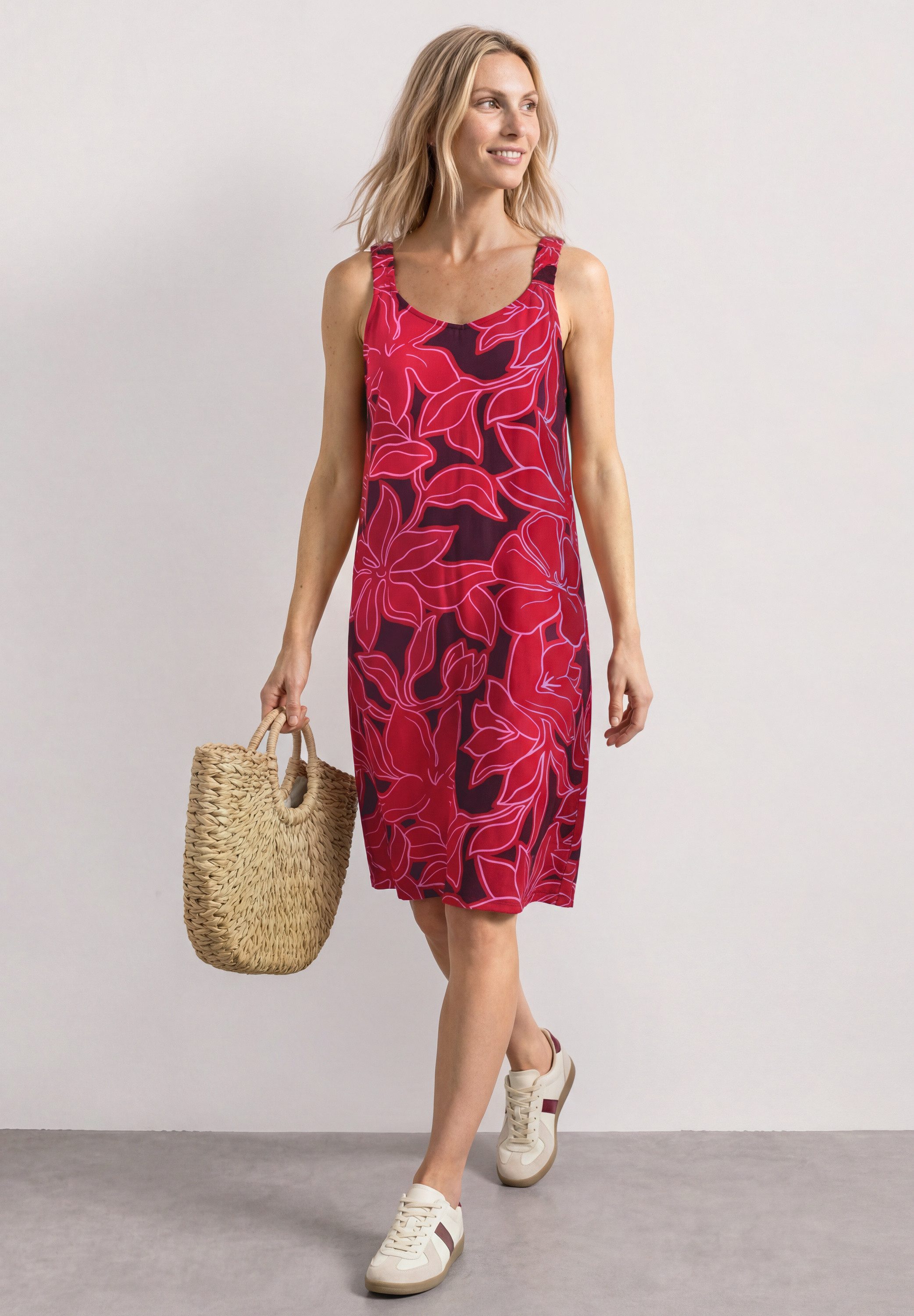 STREET ONE Druckkleid Sommerkleid mit Allover-Print