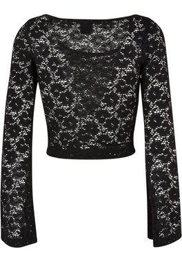 URBAN CLASSICS Longsleeve Urban Classics Damen Ladies Cropped Lace Longsleeve (1-tlg)