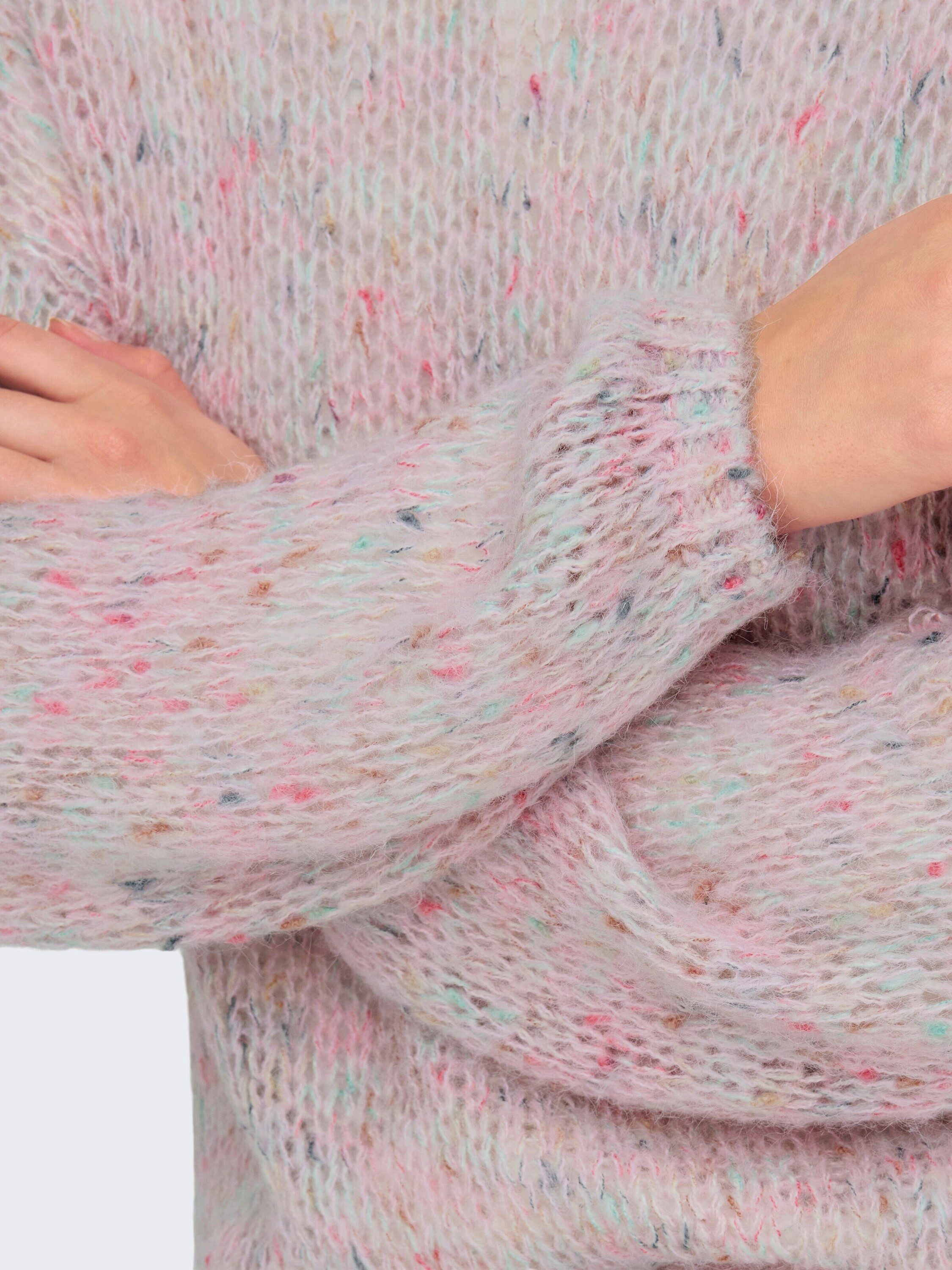 ONLY Rundhalspullover ONLUMA (1-tlg) Lochmuster günstig online kaufen