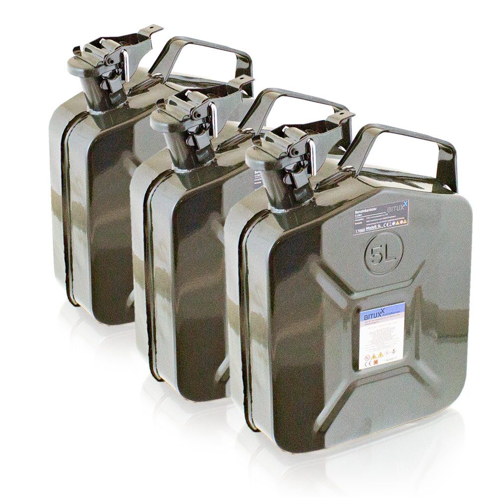 Bituxx Benzinkanister 3x Benzinkanister 5L (Spar-Set, 3 St., MS-17362)
