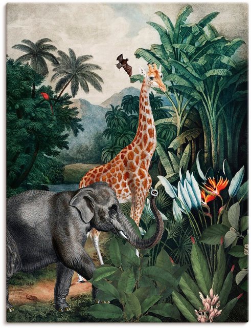 Artland Wandbild »Afrikanischer Dschungel«, Wildtiere (1 Stück), in vielen Größen & Produktarten - Alubild / Outdoorbild für den Außenbereich, Leinwandbild, Poster, Wandaufkleber / Wandtattoo auch für Badezimmer geeignet-Otto