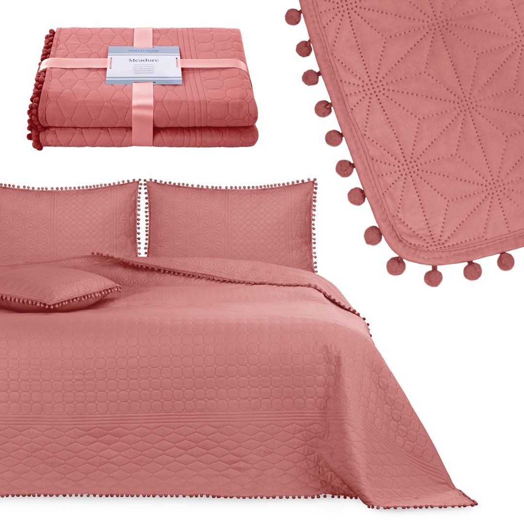 texpot Tagesdecke Wohndecke Pompons und Steppung günstig online kaufen