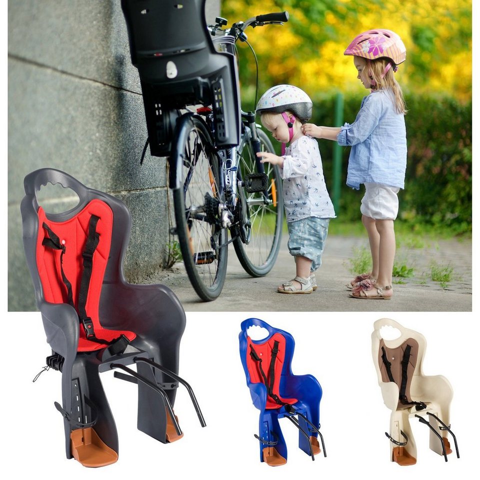 HTP-Design Fahrradkindersitz Blau / Rot Kinder Fahrradsitz