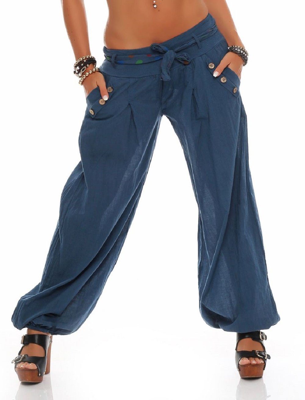 malito more than fashion Haremshose malito Damen Pumphose in Unifarben, lei günstig online kaufen