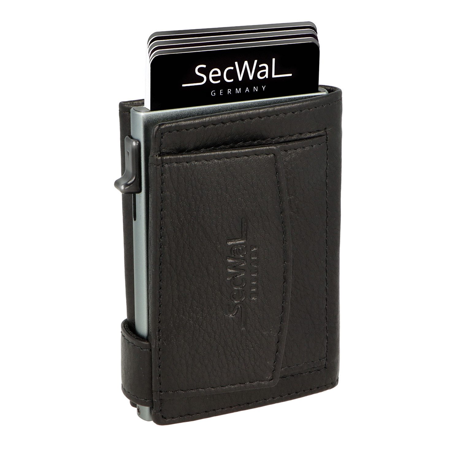 SecWal Geldbörse, Kartenetui mit Münzfach Druckknopf, Slim Wallet, RFID Schutz, Geldbeutel klein, für Damen und Herren