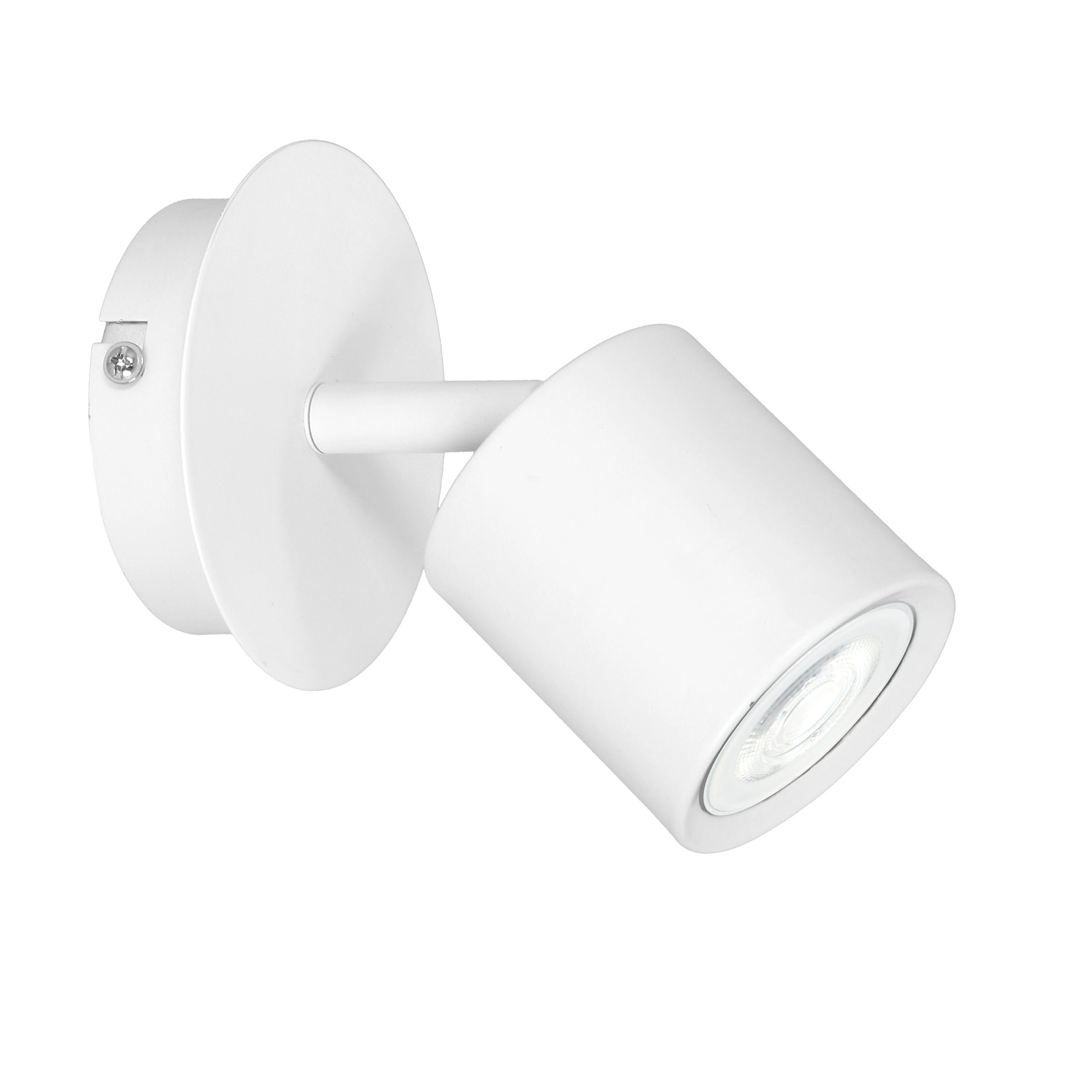 Licht-Erlebnisse Wandstrahler WIOMA, ohne Leuchtmittel, Wandleuchte Weiß GU10 Metall Modern Wandlampe Küche