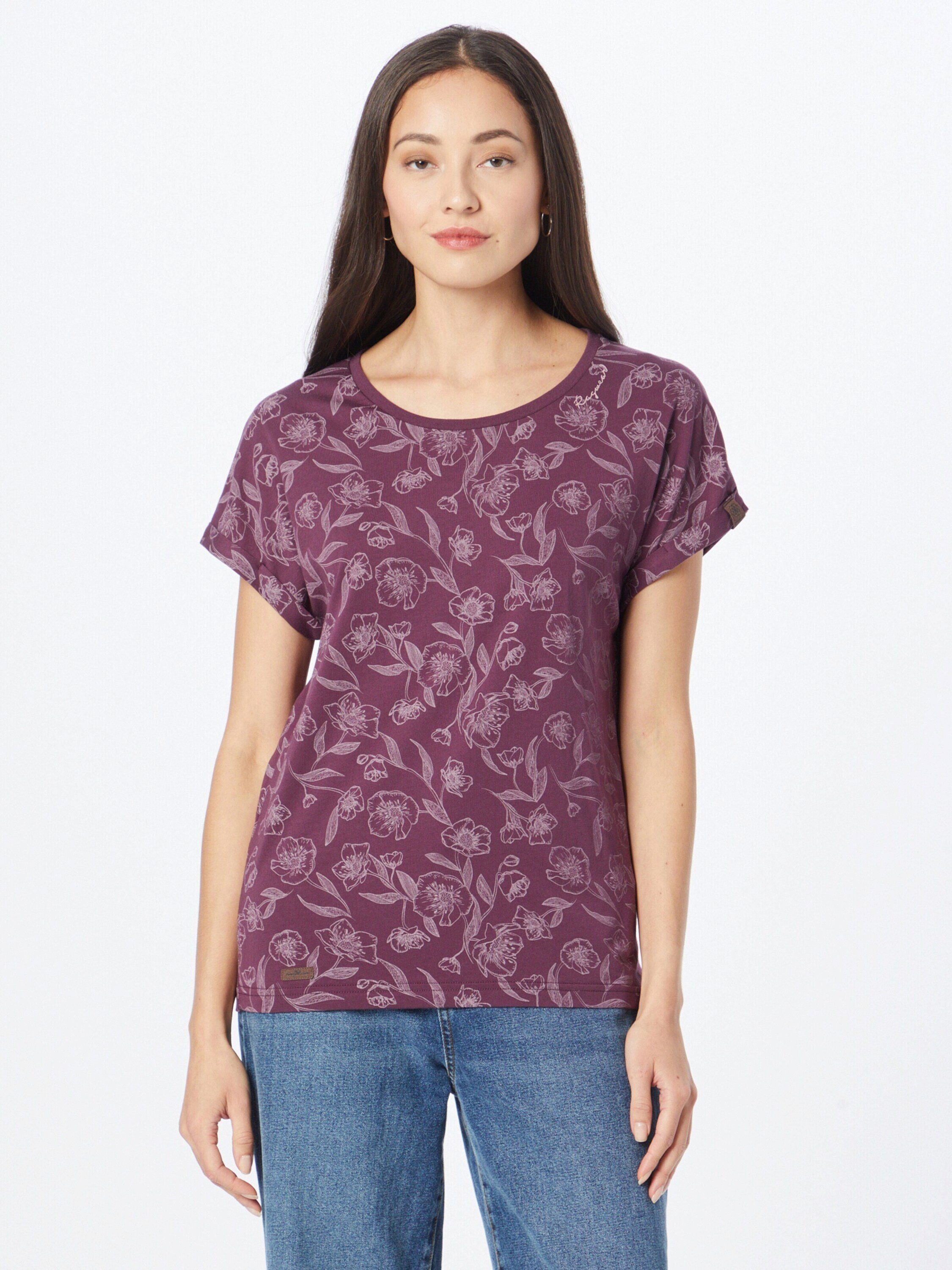 Ragwear T-Shirt (1-tlg) Plain/ohne Details plum 2030