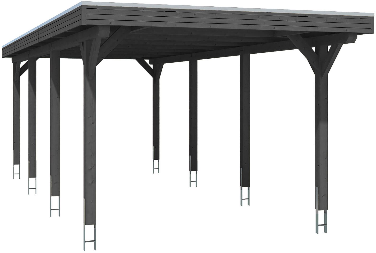 Skanholz Einzelcarport Spessart, BxT: 355x846 cm, 243 cm Einfahrtshöhe