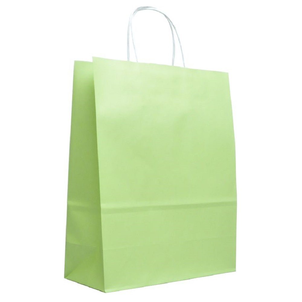 VP Einkaufsbeutel 50 Papiertaschen VP toptwist® 32x14x42cm - hellgrün