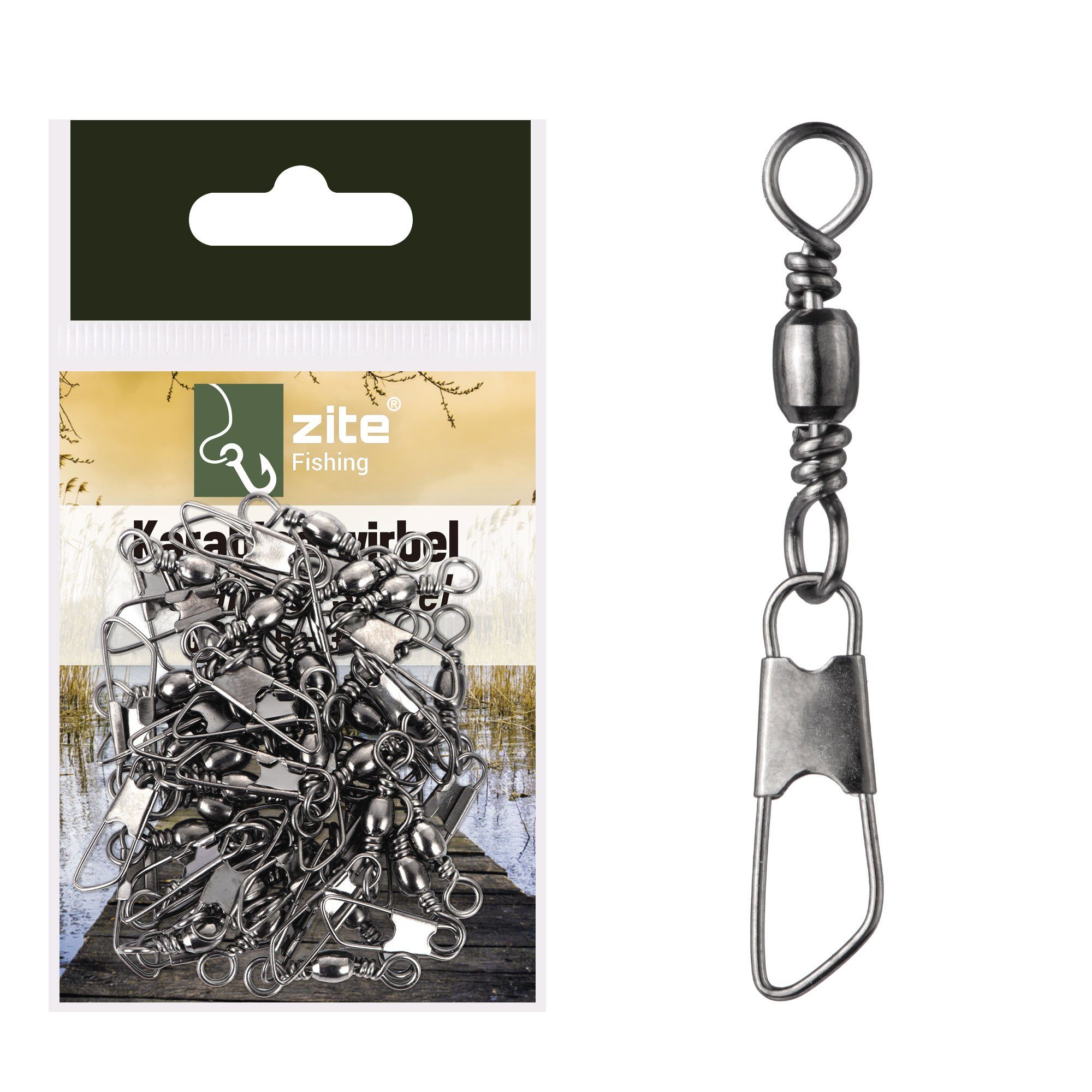 Set Zite 6 Angelwirbel - & 12kg Größe Karabiner 30er Angelwirbel Schnurverbinder