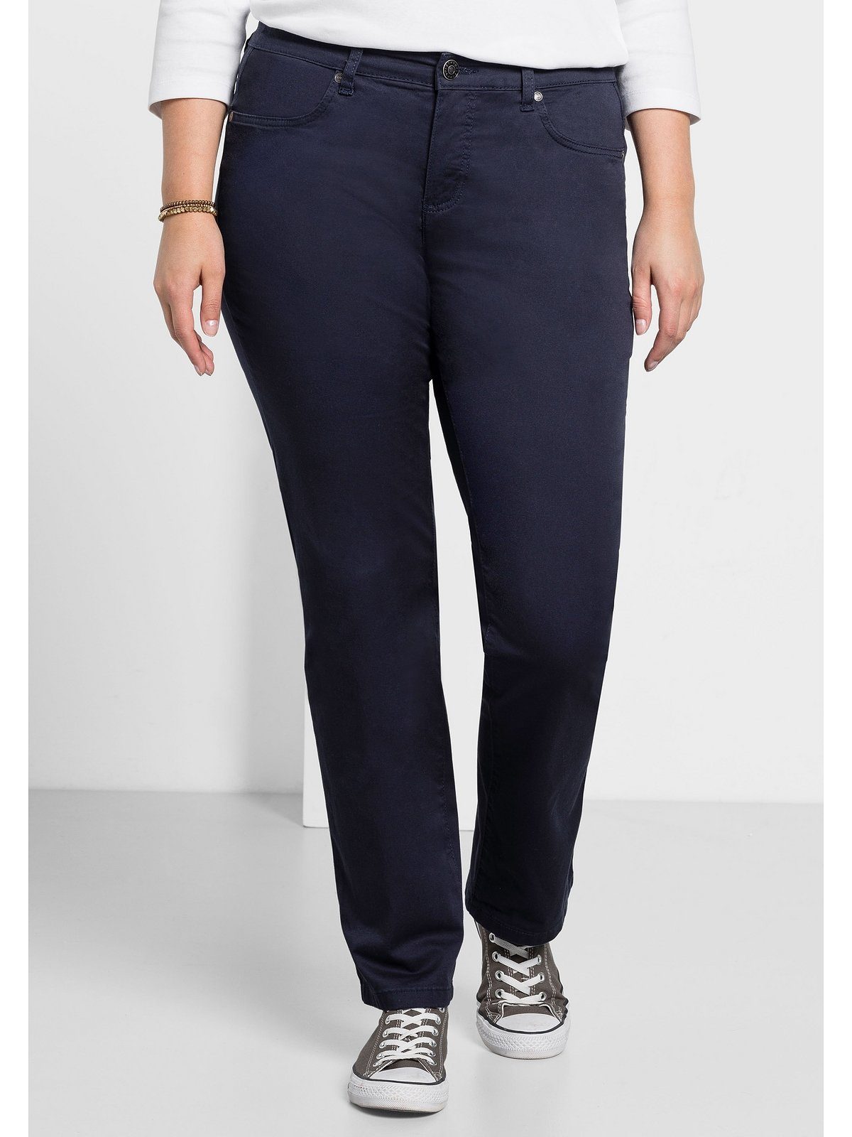 Sheego Stretch-Hose Große Größen elastische Twill-Qualität