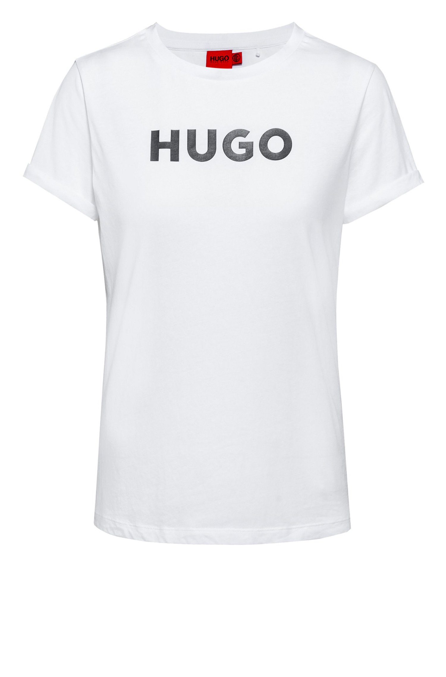 HUGO T-Shirt The HUGO Tee (1-tlg) Weiß (100)