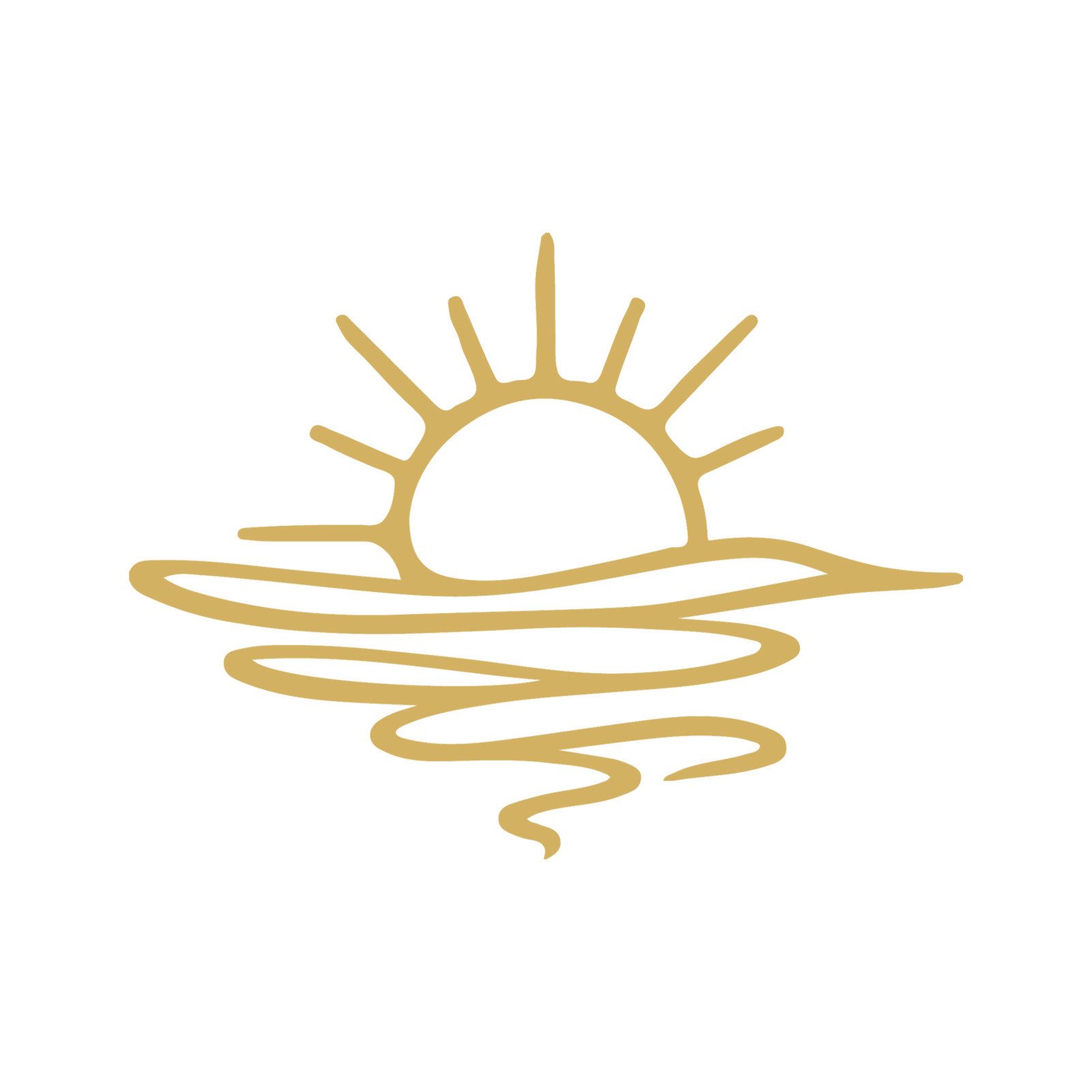Jumpeak Wanddekoobjekt Minimalistische Wanddeko mit Sonnenaufgang,Sonne,Linienlandschaften, Metall,4 Farben,3 Maße,Wellenmuster,Hoffnung und Neubeginn,Naturstil