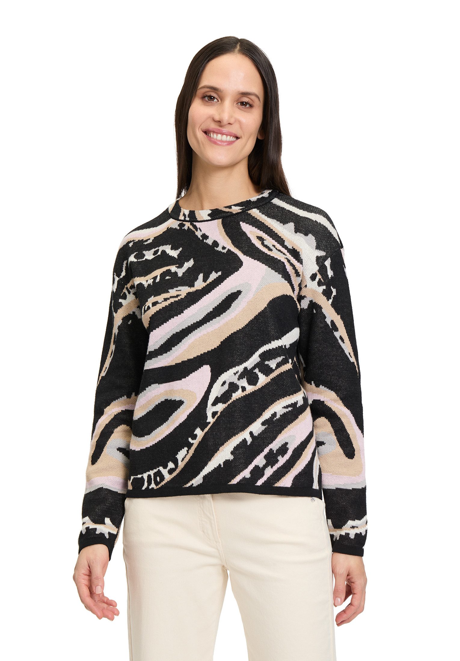 Strickpullover Betty Barclay Damen Feinstrickpullover mit Jacquard