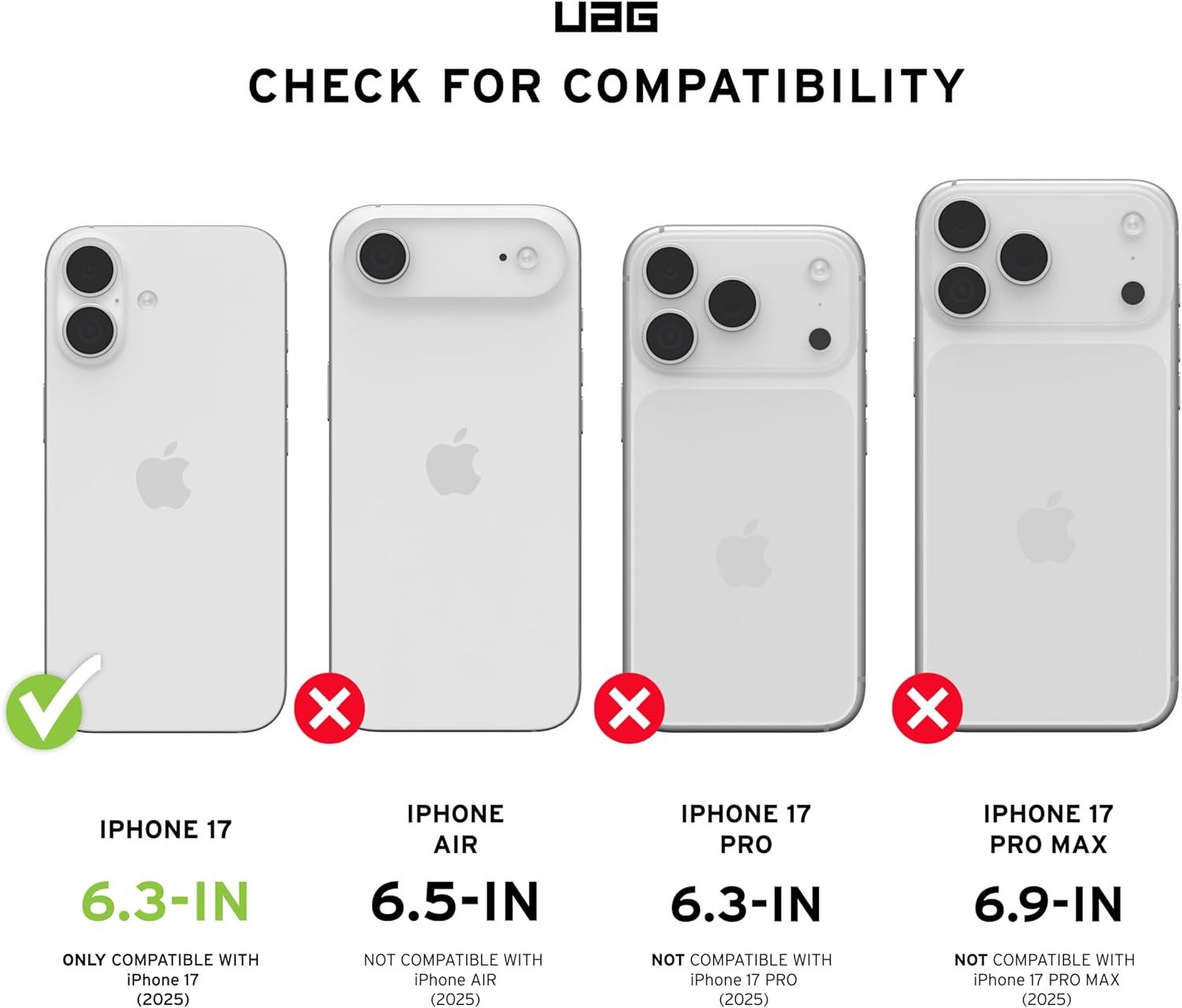 Urban Armor Gear Smartphone-Hülle Civilian MagSafe - iPhone 17 Hülle, [MagSafe optimiert, Fallschutz nach Militärstandard]