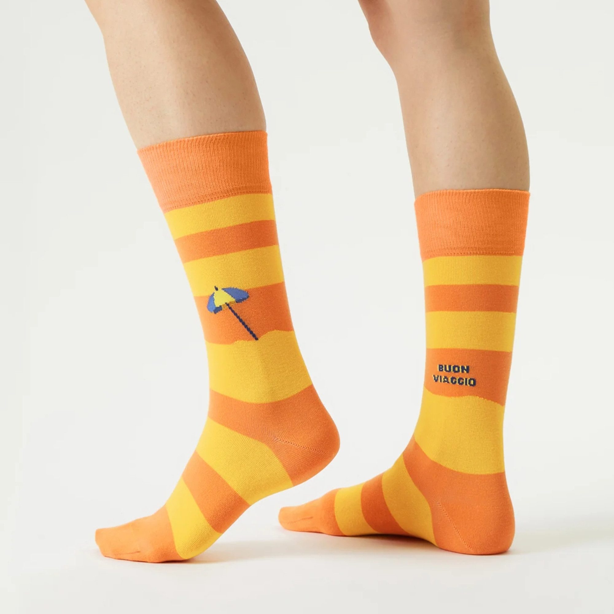 von Jungfeld Socken Italy Icons Bio-Baumwolle 35-46 Unisex (1-Paar, 1 Paar) Gestreifte Motivsocken aus Bio-Baumwolle