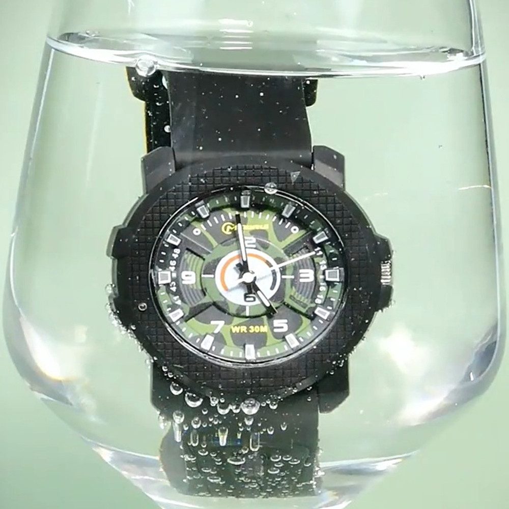 K&L Wall Art Quarzuhr Analoge Armbanduhr für Jugendliche Jungen Mädchen Sport Kinderuhr, Pilotenuhr für Kinder, 18mm Silikonarmband, 3ATM