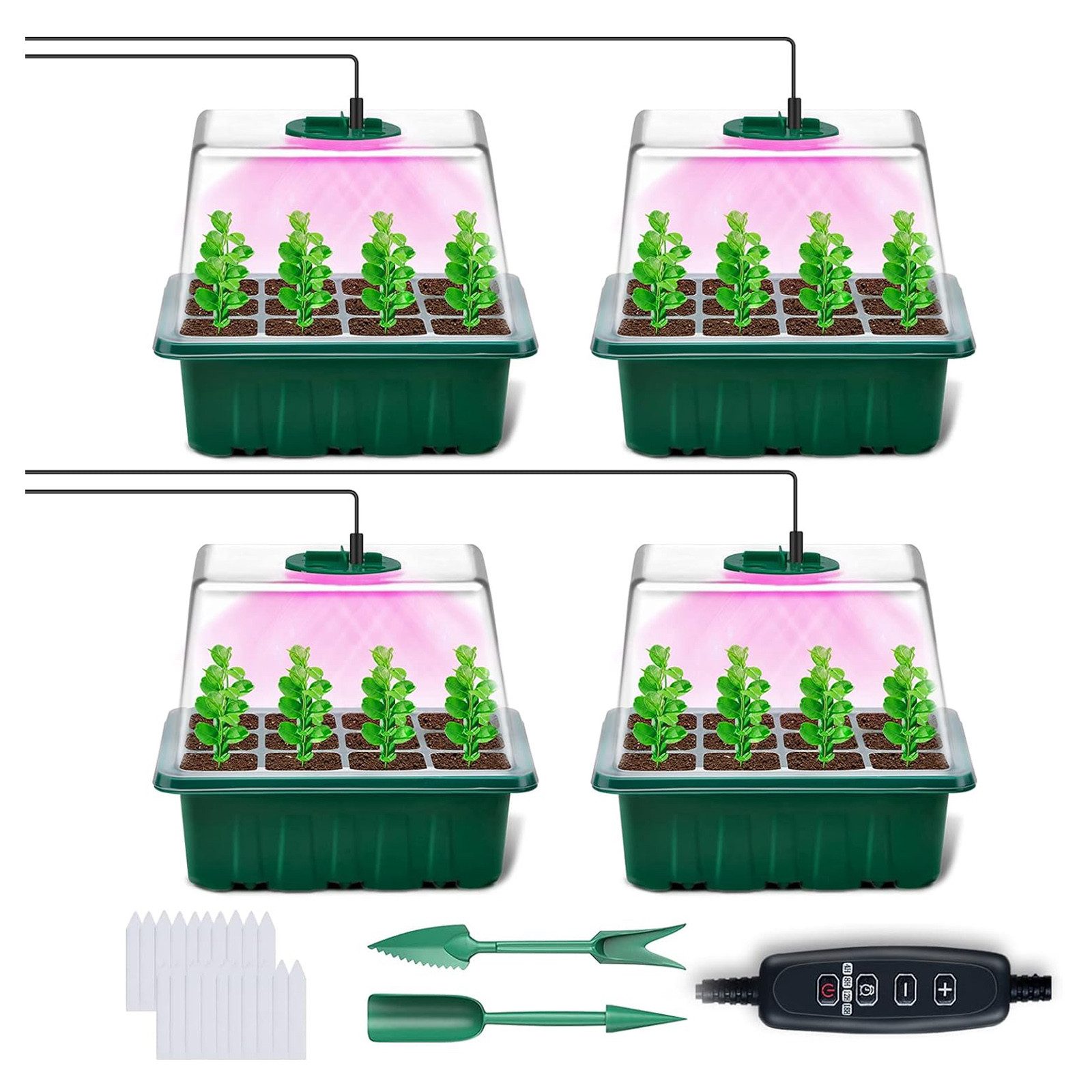 Qualra Gewächshaus Mini Gewächshaus Growbox Komplettset mit Licht Anzucht G günstig online kaufen