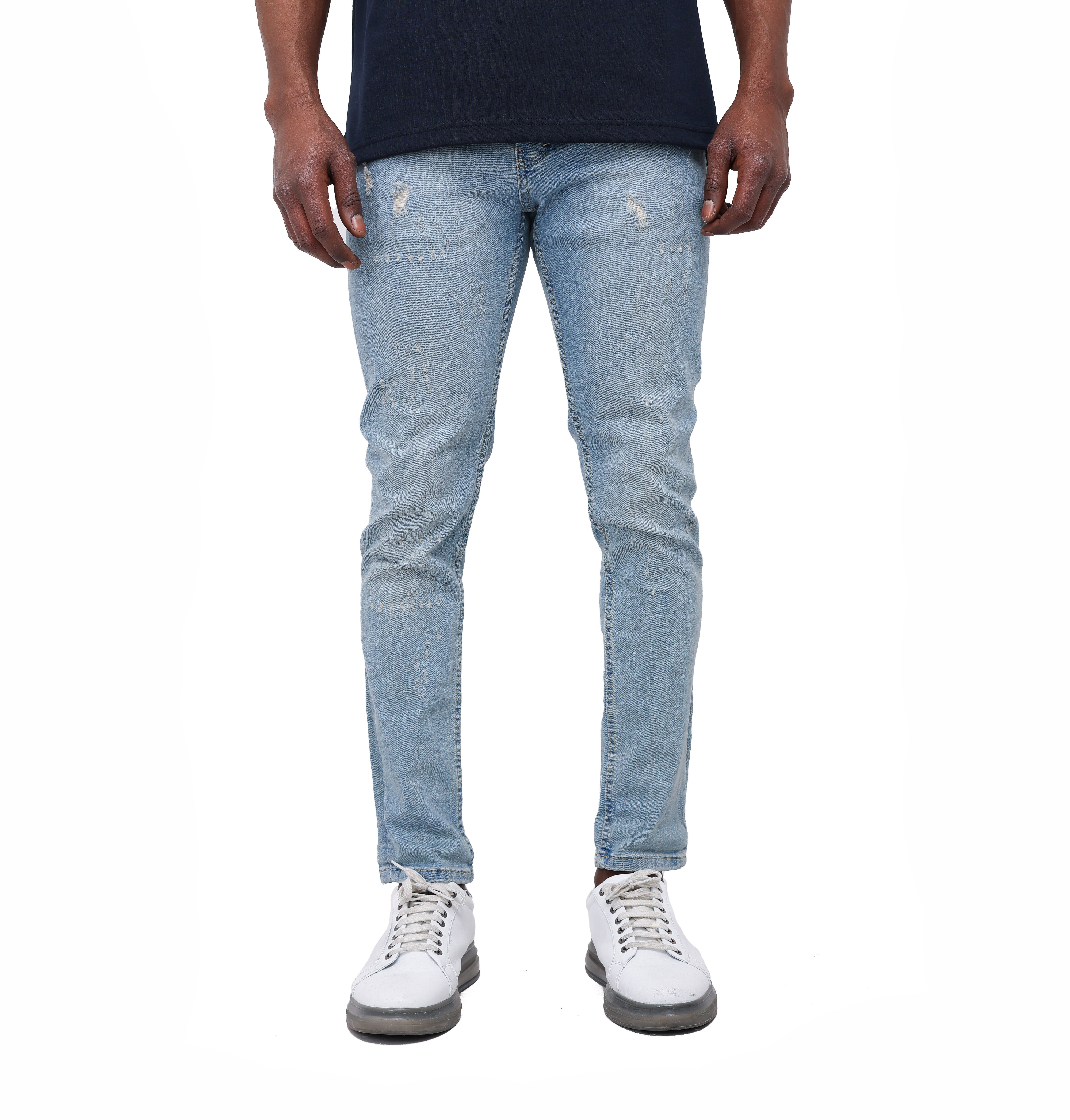 Denim Distriqt Skinny-fit-Jeans Lässige Herren Destroyed günstig online kaufen