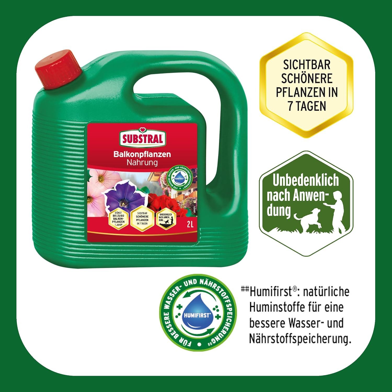 Substral Pflanzenstärkungsmittel Substral Balkonpflanzen Nahrung Premium Flüssigdünger, 2 L