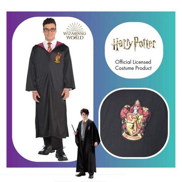 Amscan Kostüm Harry Potter Gryffindor Umhang mit Zauberstab für Erwachsene