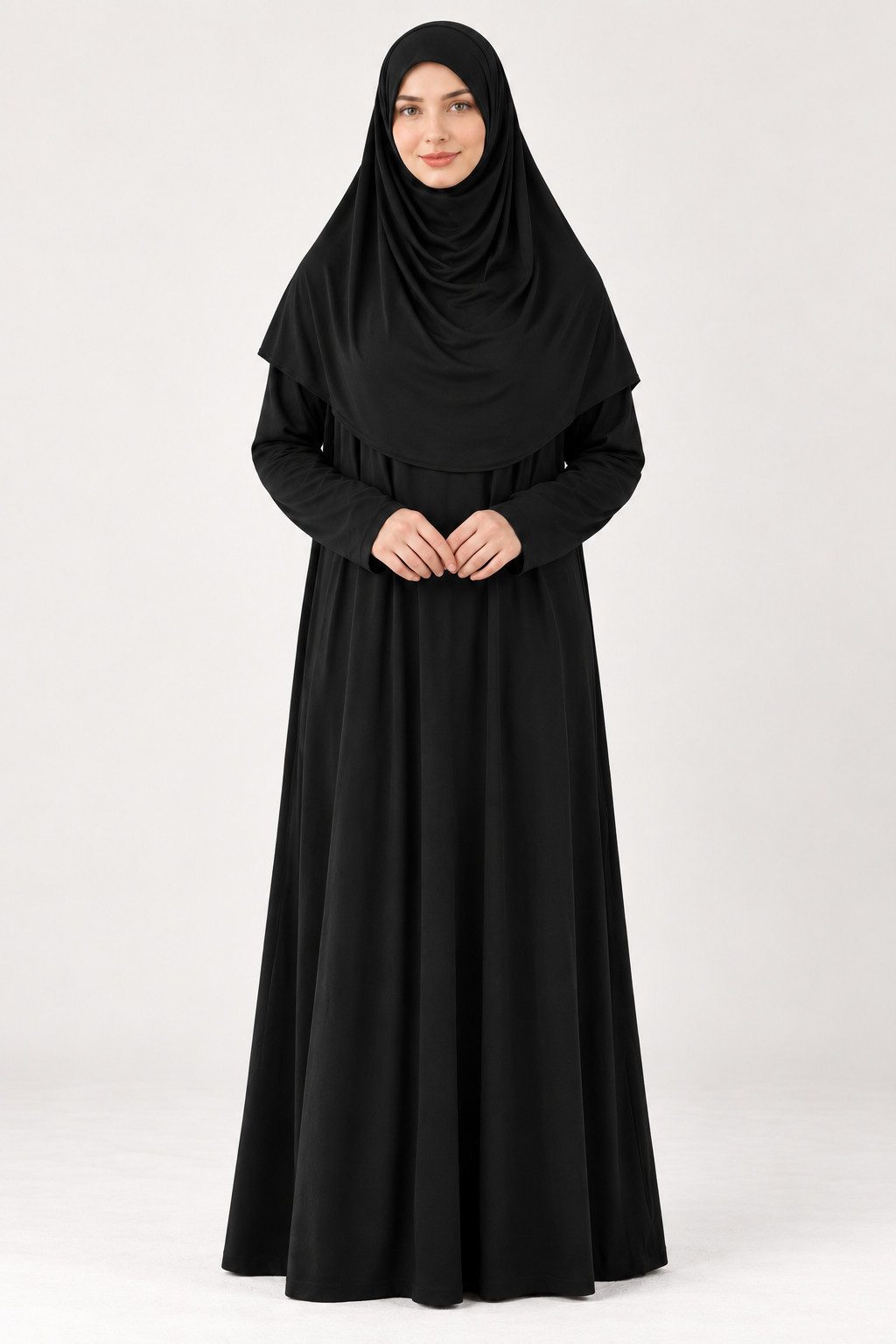 Modavitrini Tunikakleid Gebetskleid mit Hijab islamisches Kleid Kaftan Jilbab Abaya Namaz (Einteilig) komplett Set einteilig