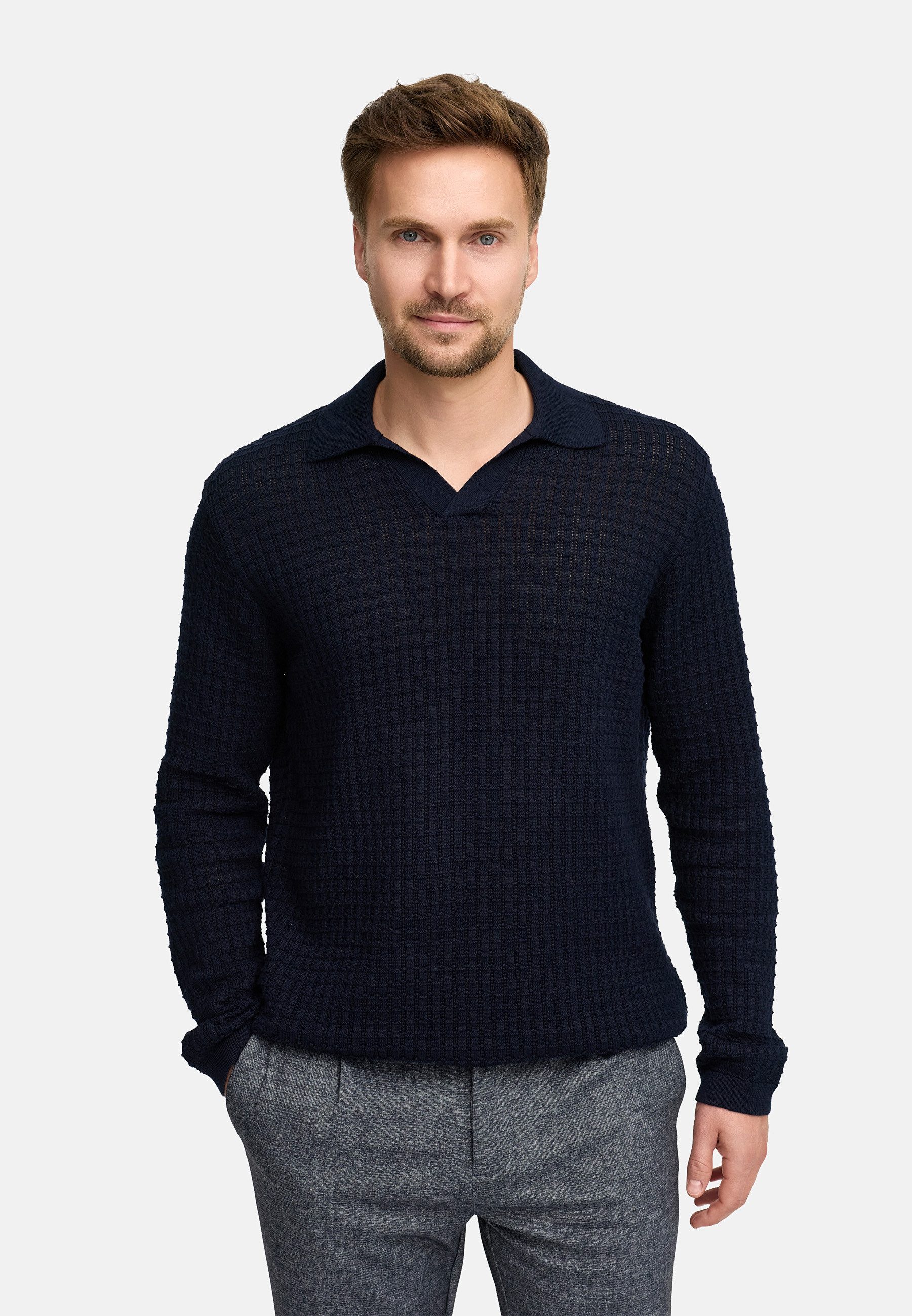 Jeff Strickpullover JFLane polo knit mit günstig online kaufen