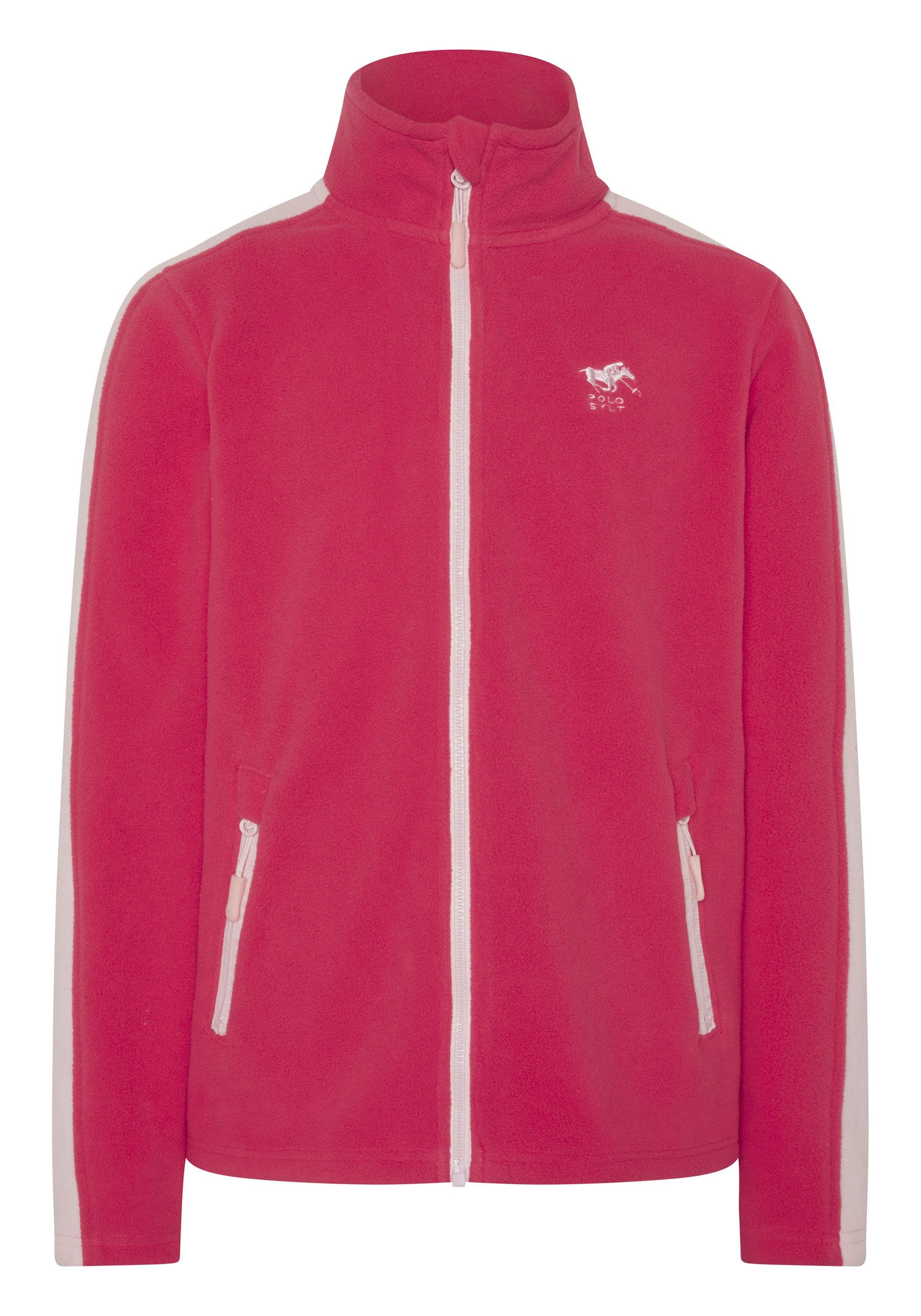 Polo Sylt Fleecejacke im Two-Tone-Look