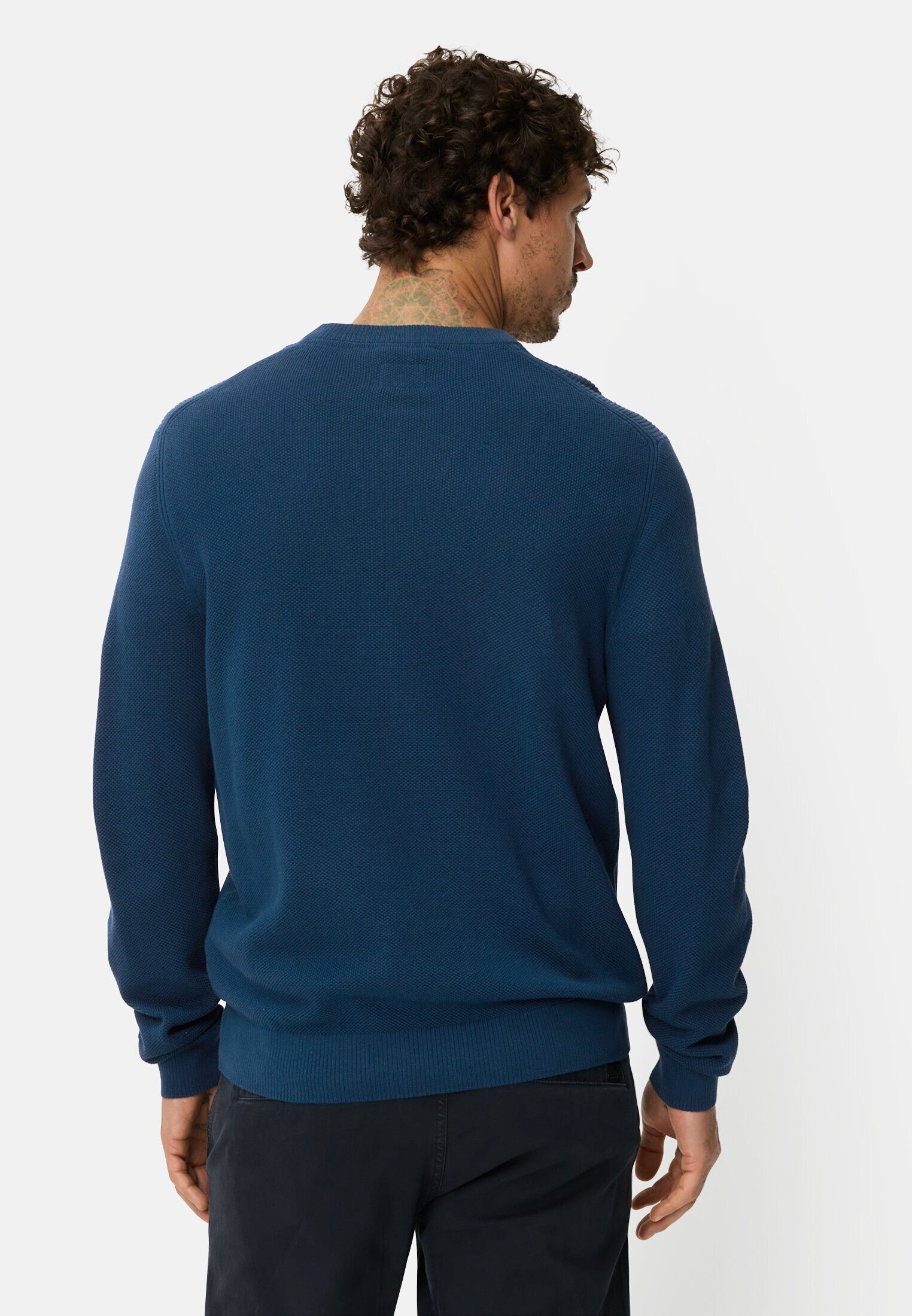 camel active Rundhalspullover mit Rundhalsausschnitt Langarm Pullover_Rundhalspullover