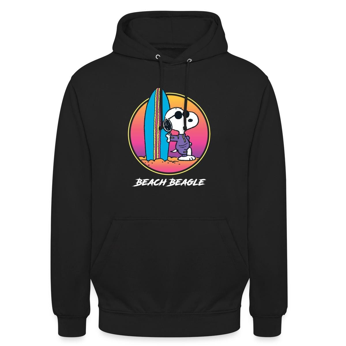 Spreadshirt Hoodie Peanuts Snoopy Cool Surfen Strand Urlaub Unisex Hoodie (1-tlg)