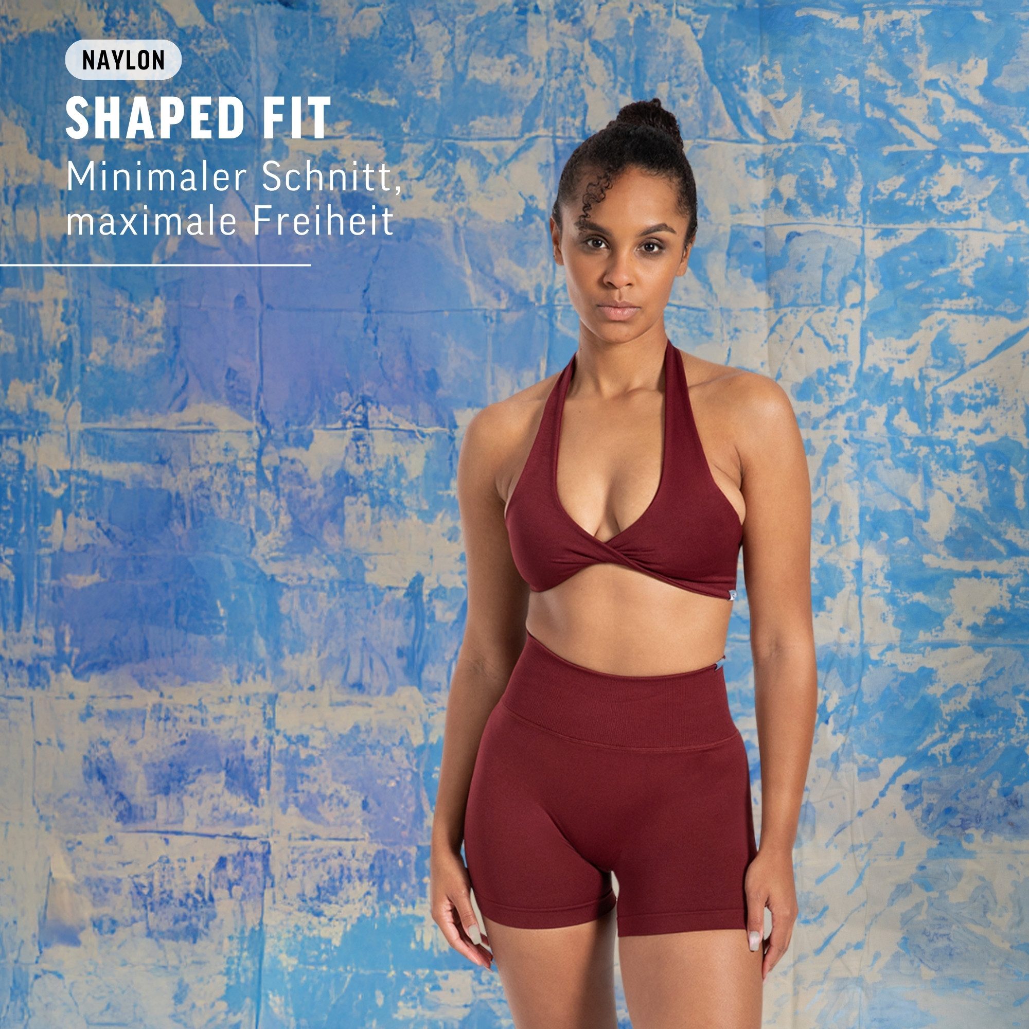 Smilodox Sport-BH Myrah Twisted, Shaped Fit Wickel-V-Ausschnitt & offener Rücken Yoga Bra, elastisches Funktionsmaterial, Ohne Bügel, Alltag & Gym