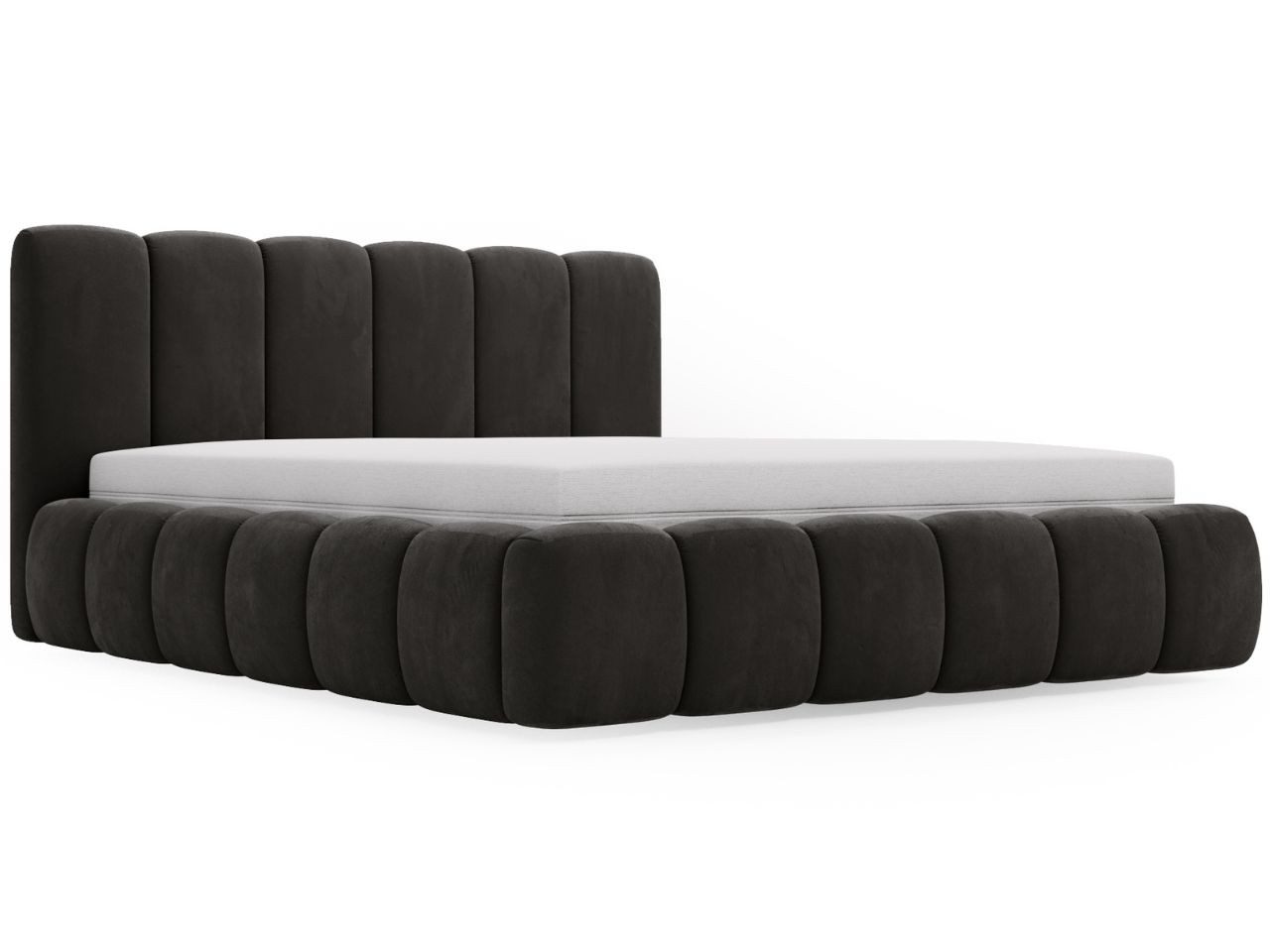 GrainGold Polsterbett Cloud (Set, Polsterbett, Kopfteil, Lattenrost), mit hohe Kopfteil, mit Lattenrost, für das Schlafzimmer, Elegant Stil